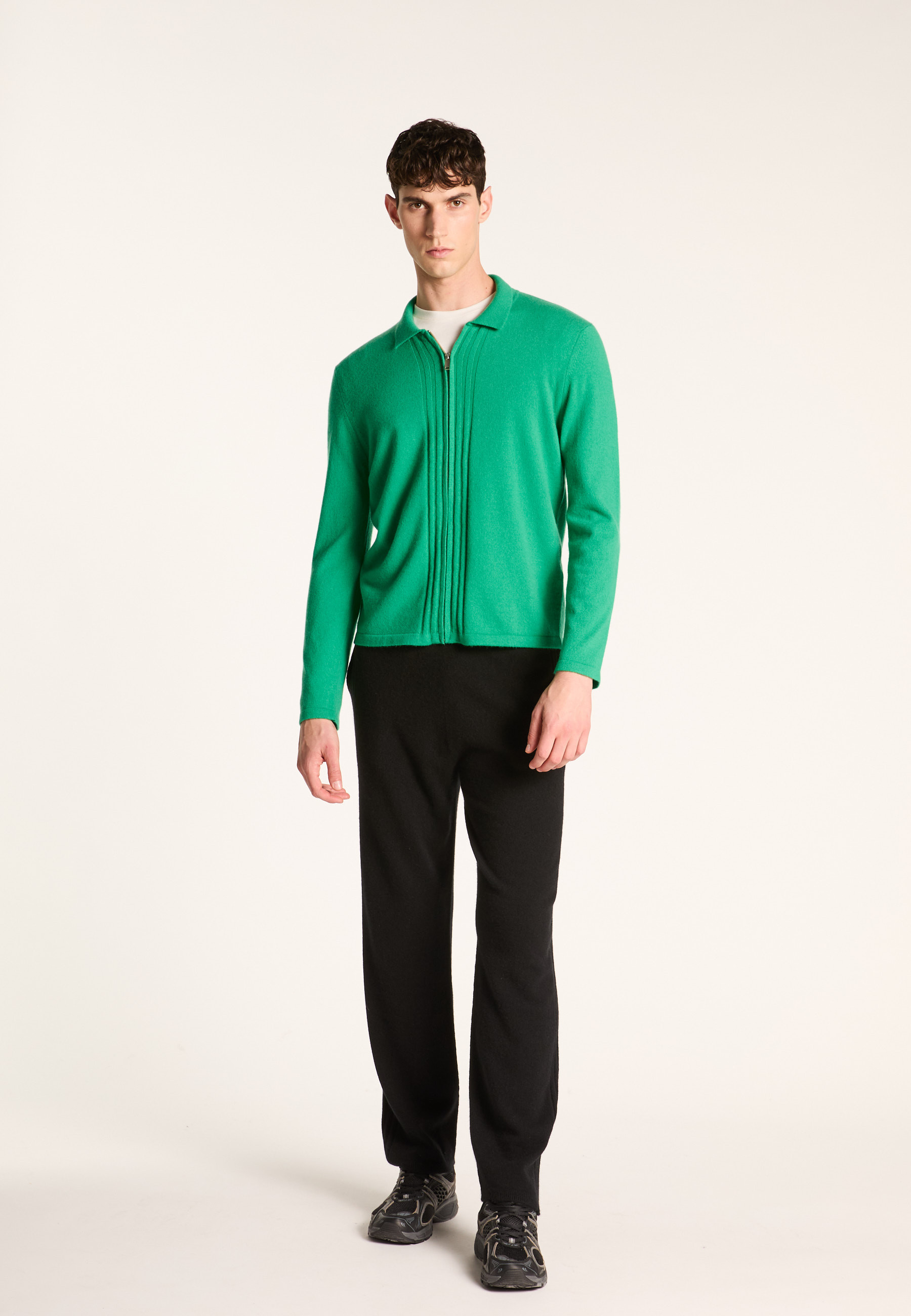 Zipped cashmere cardigan MAISON MONTAGUT