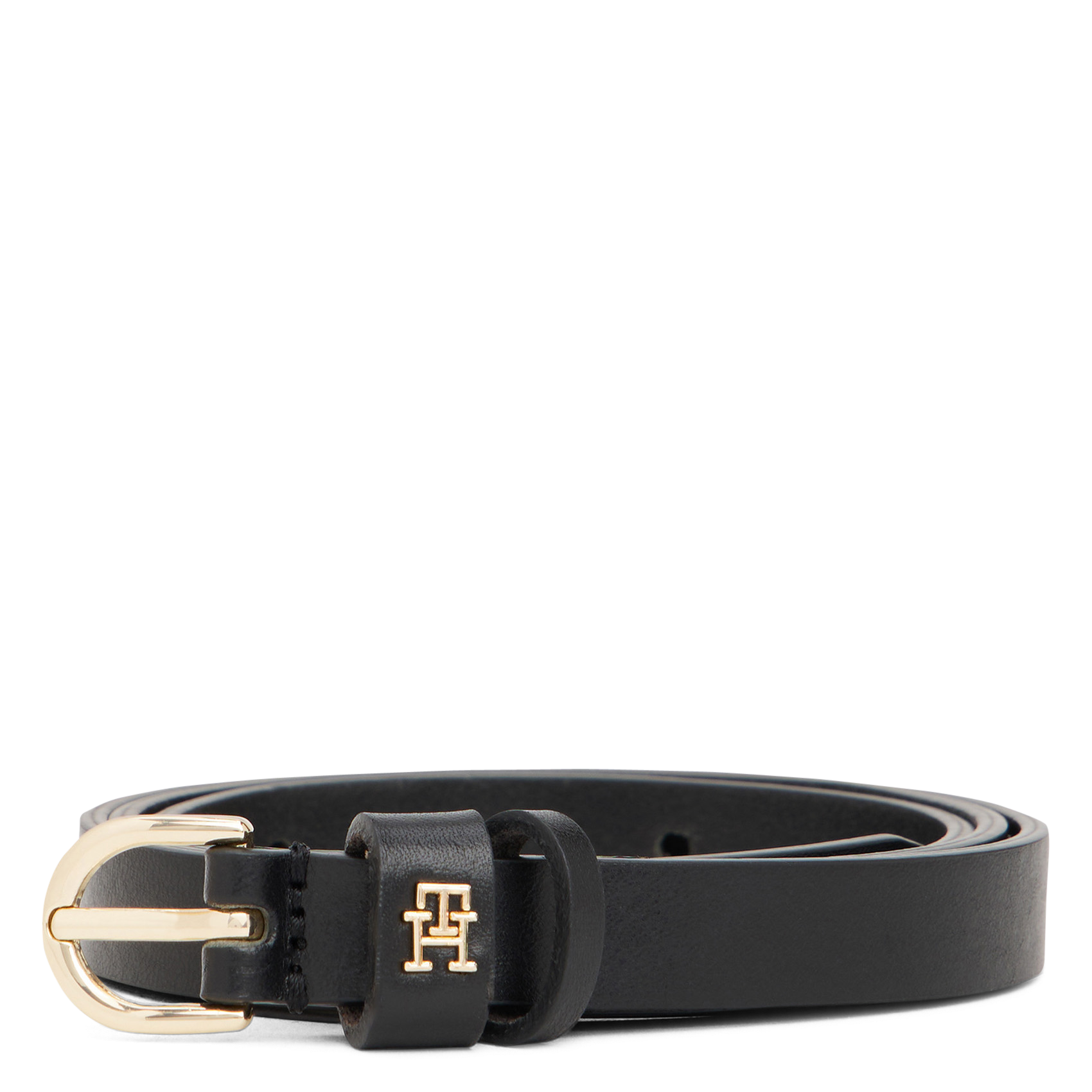Leather belt with buckle TOMMY HILFIGER Black