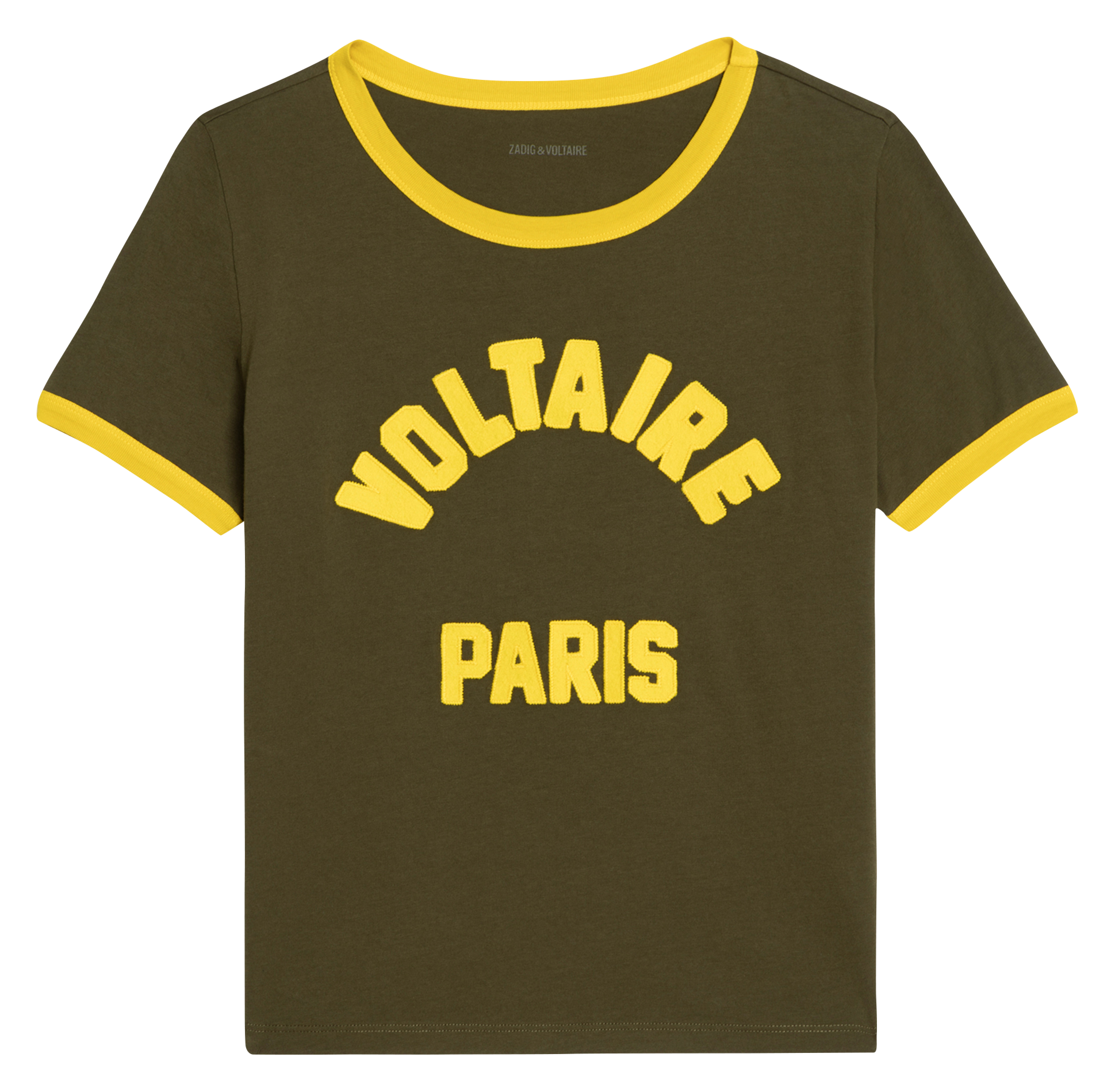 Tee-shirt droit brodé en coton ZADIG&VOLTAIRE Vert