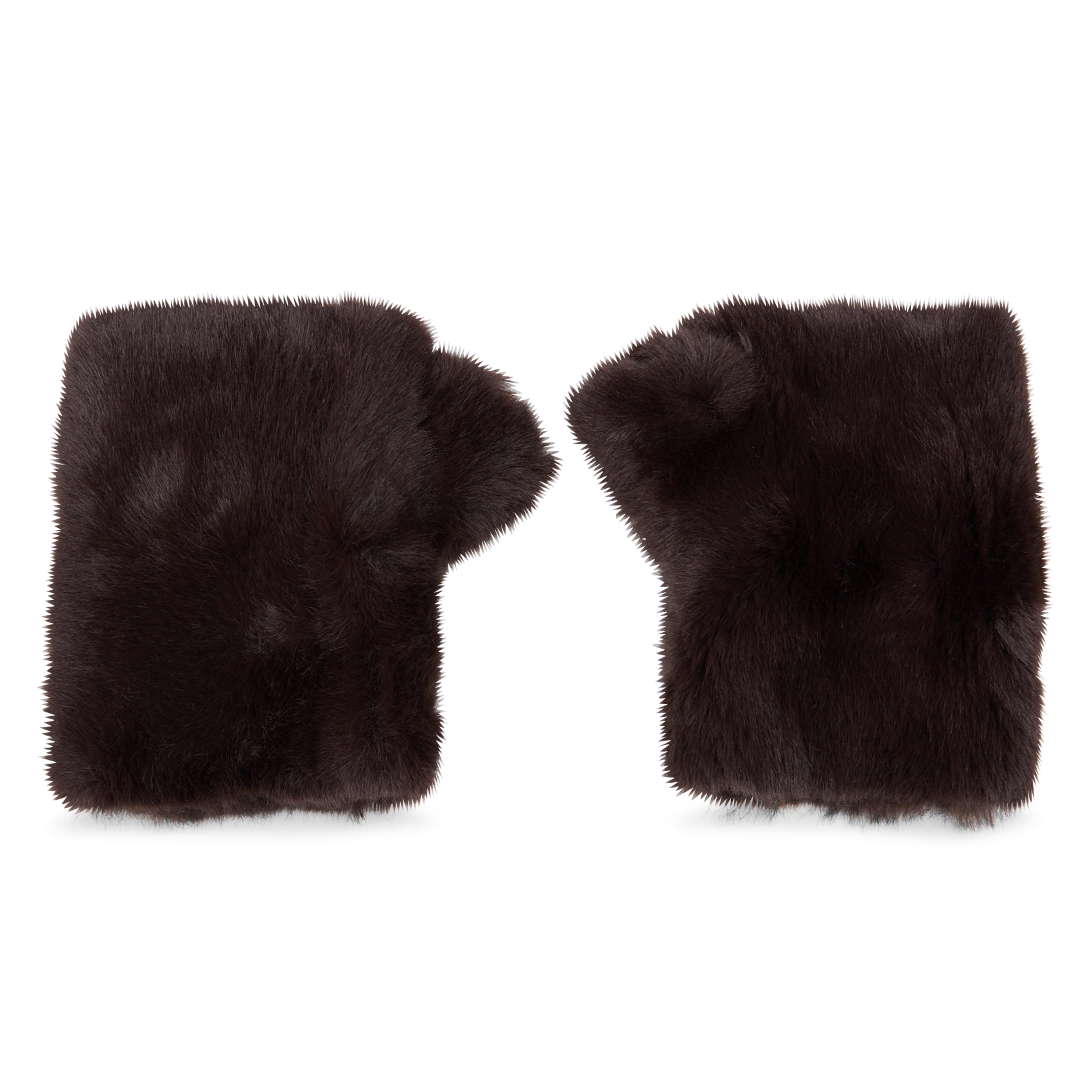 Handschuhe mit Pelz-Effekt ZAPA Braun