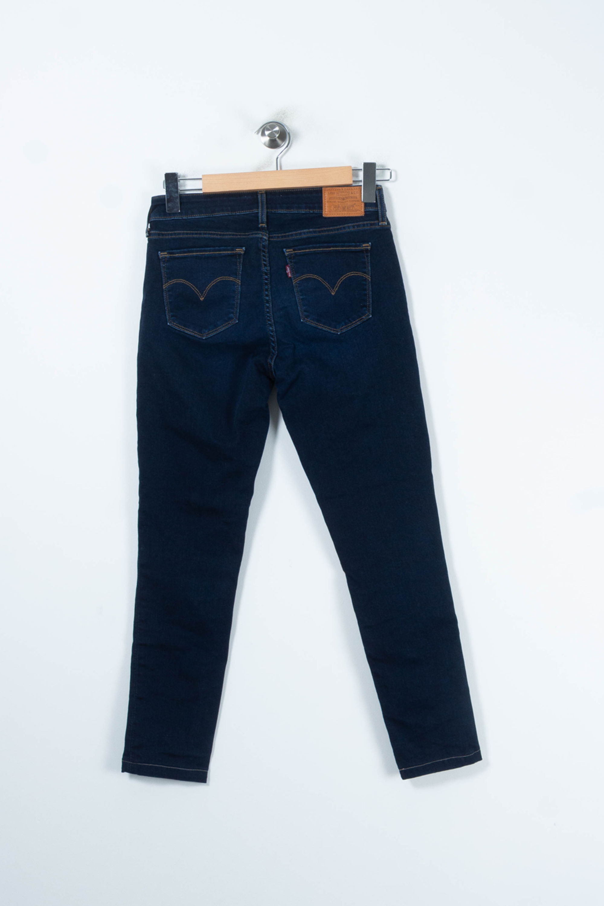 Cropped slim jeans with studs LEVI'S - Seconde main Blue