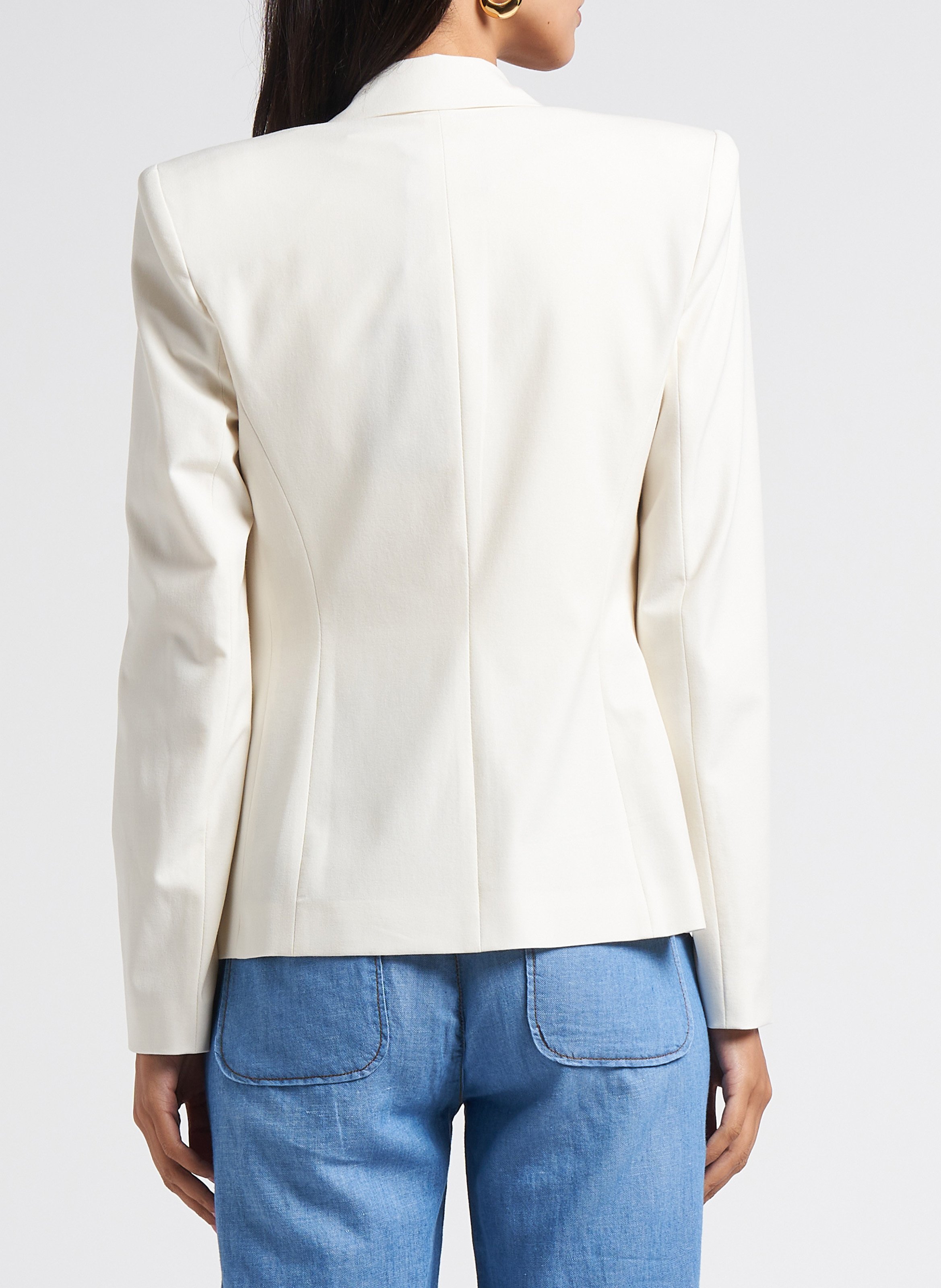 Veste de tailleur cintrée à lacets PINKO Blanc
