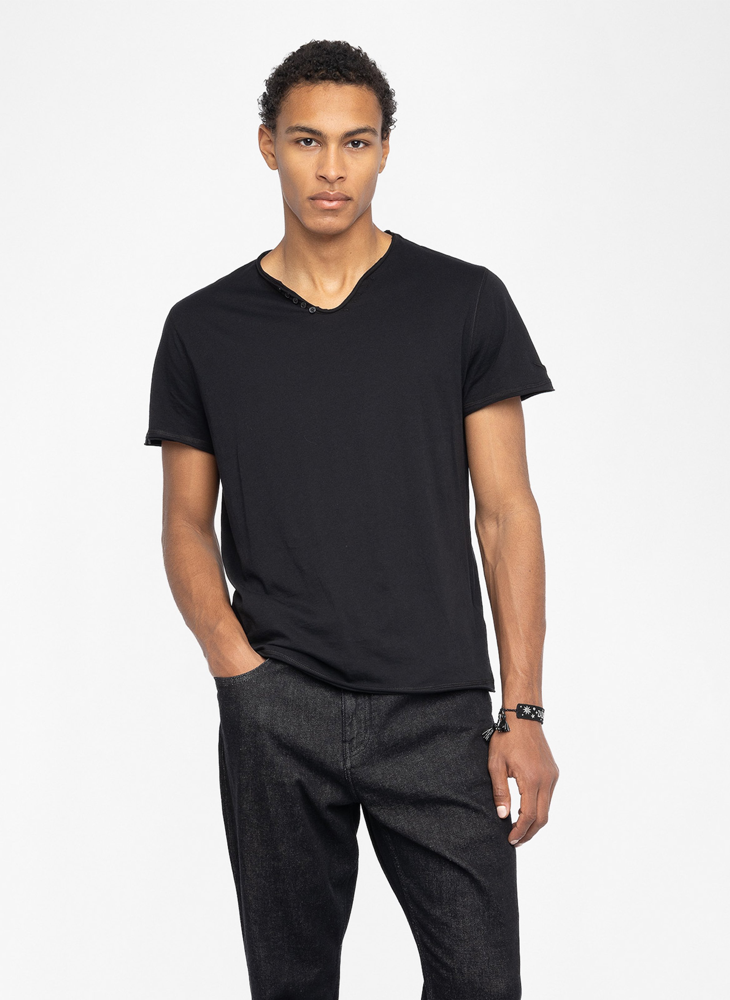 Gerade geschnittenes T-Shirt aus Baumwolle ZADIG&VOLTAIRE Schwarz