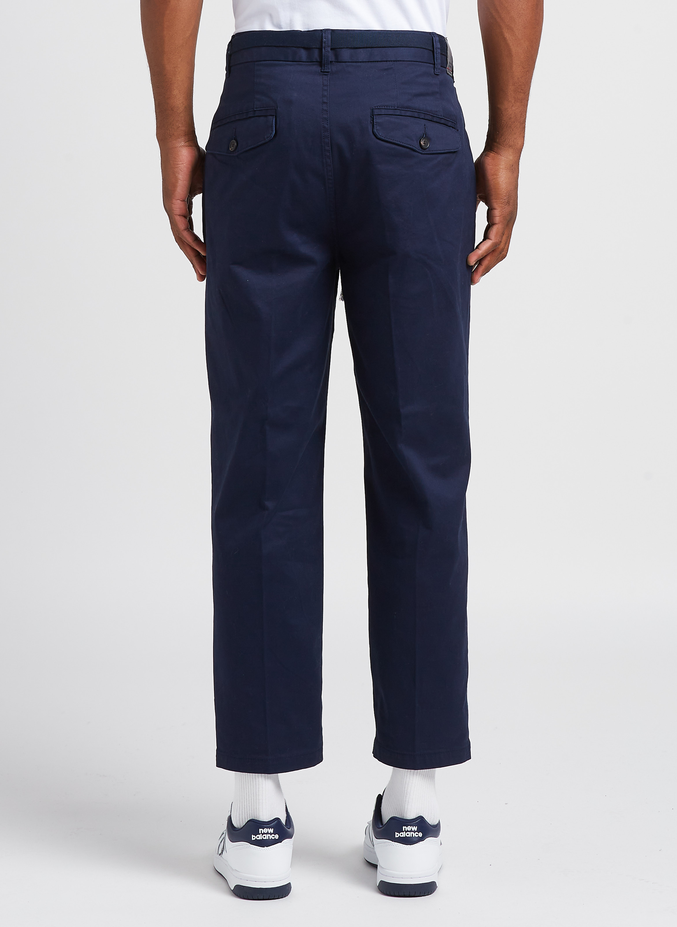 Pantalon droit en coton bio mélangé  SCOTCH AND SODA Bleu