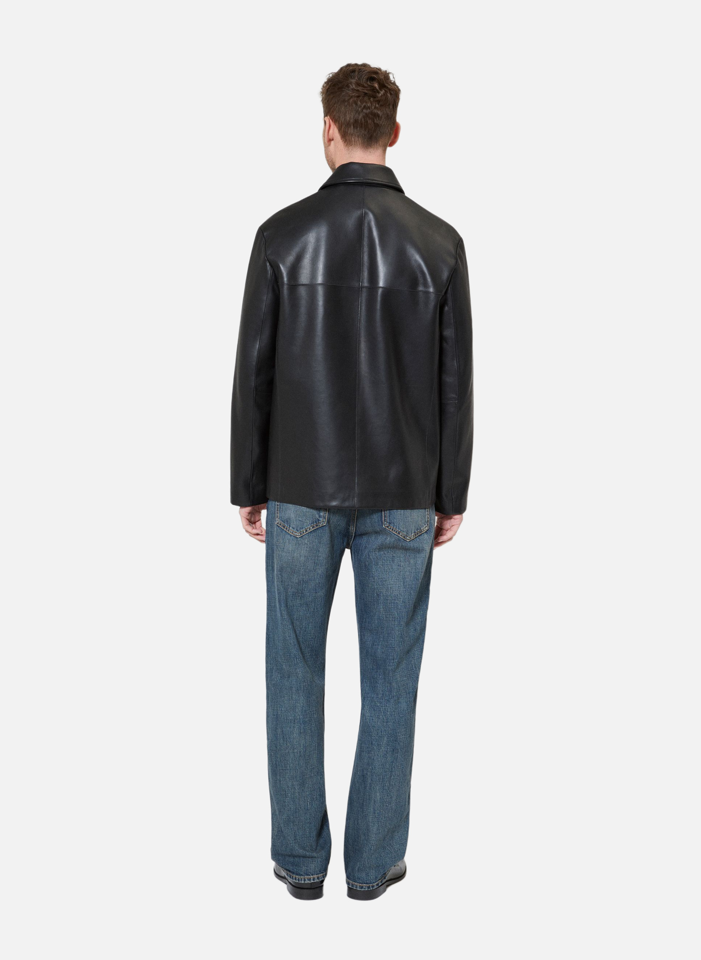 Leather jacket with buttons THE KOOPLES Black