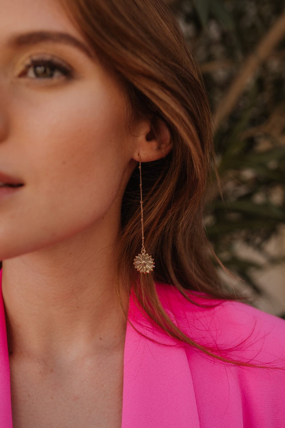 Silver-plated flower drop earrings MONSIEUR SIMONE Silver