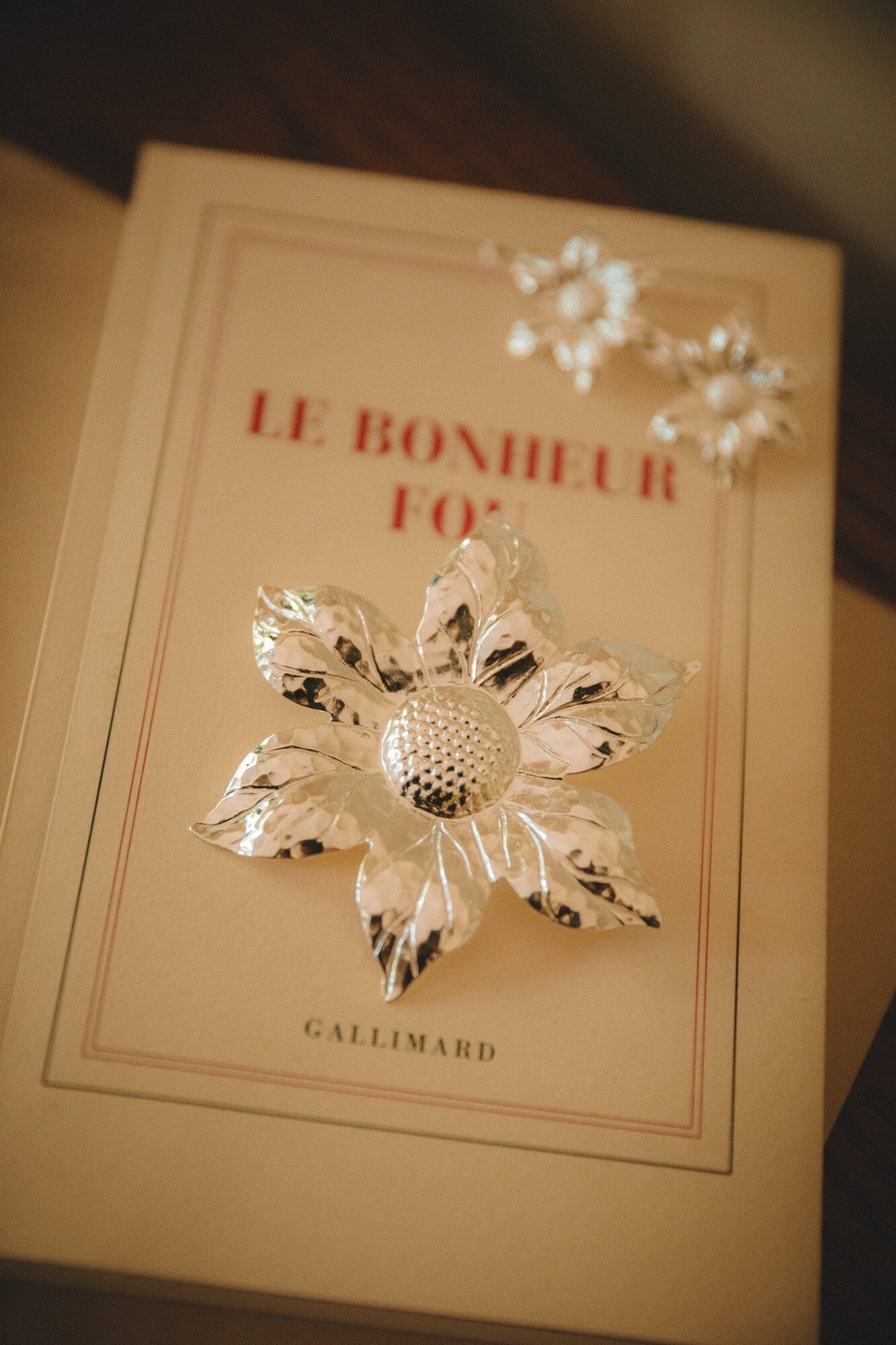 Maxi silver-plated flower hair clip MONSIEUR SIMONE Silver