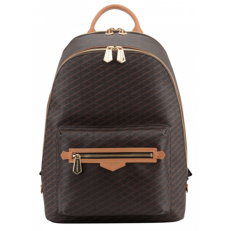 Calfskin leather backpack POURCHET