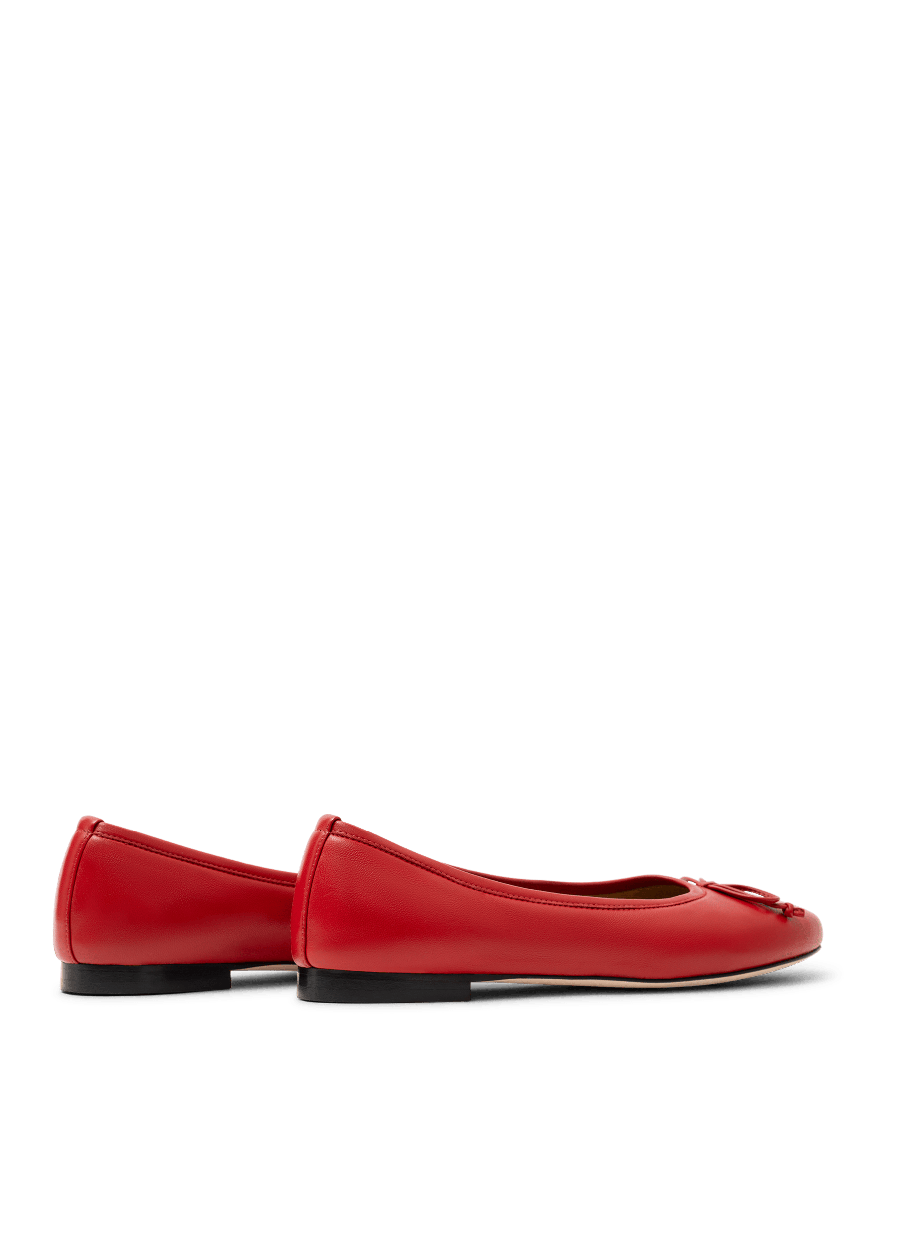 Red shiny nappa leather ballet flats - sacchetto PARALLELE PARIS Red