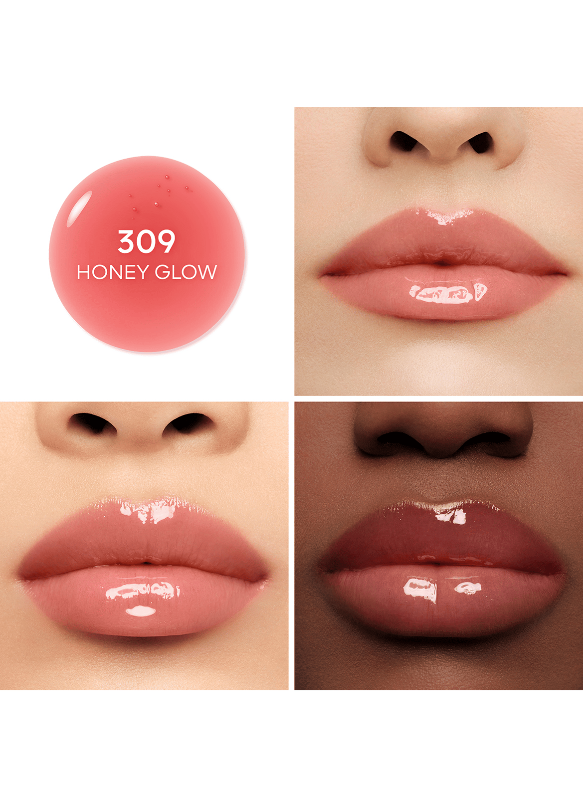 KISSKISS BEE GLOW OIL - Tinted lip oil GUERLAIN 309 honey glow