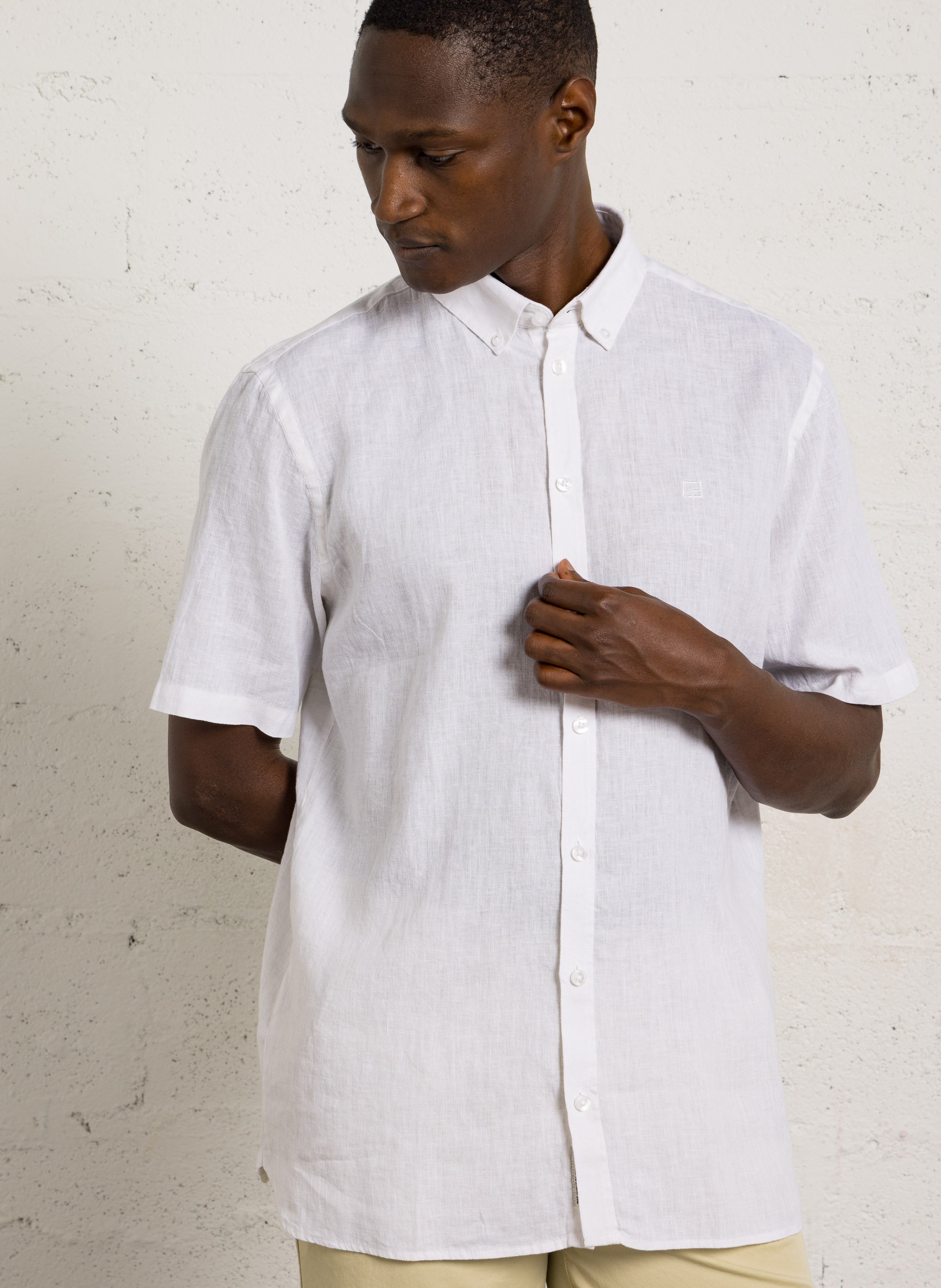 Chemise droite en lin et coton CASUAL FRIDAY