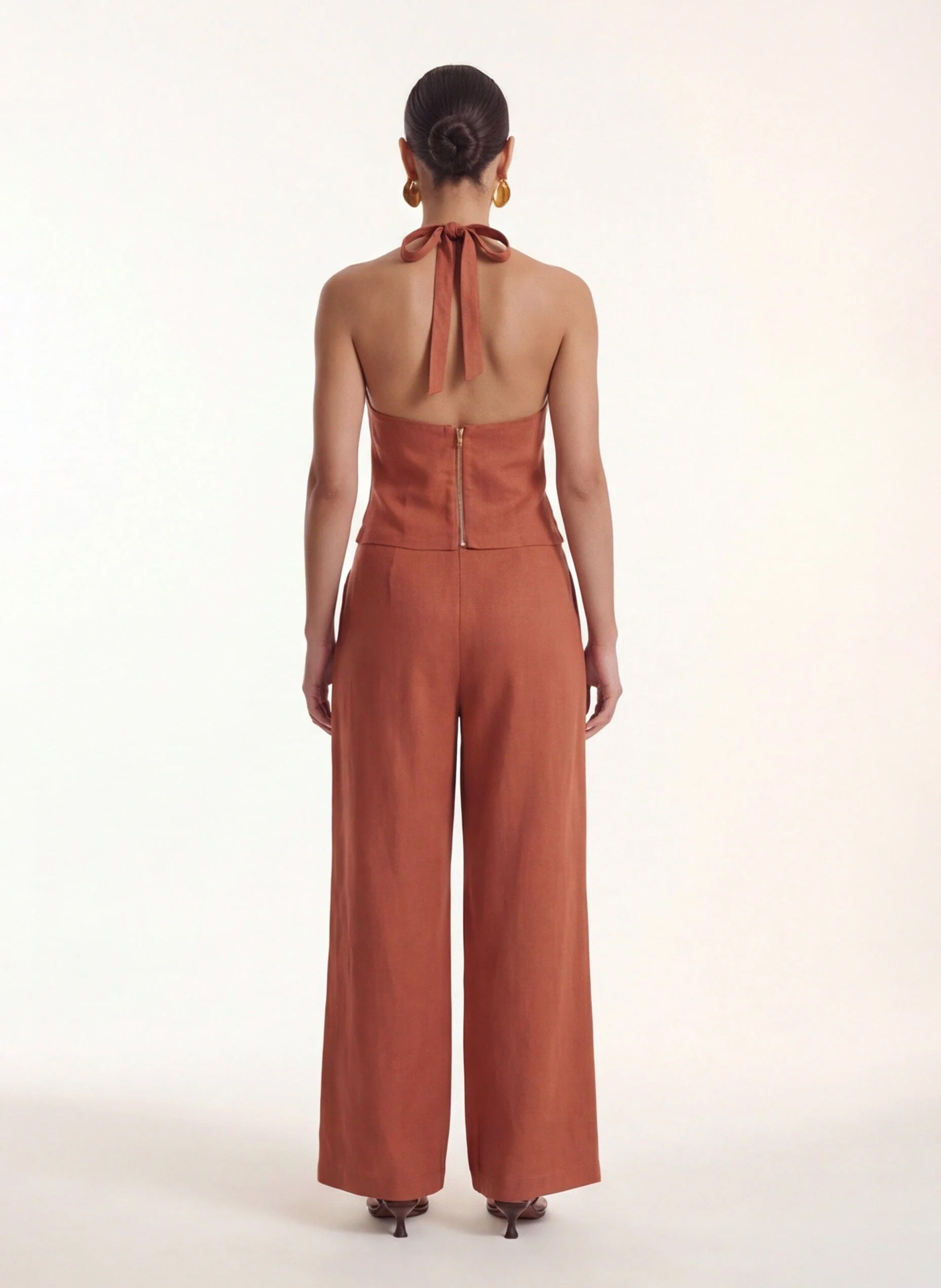 Leinen-Bustier-Top KOOKAI Braun