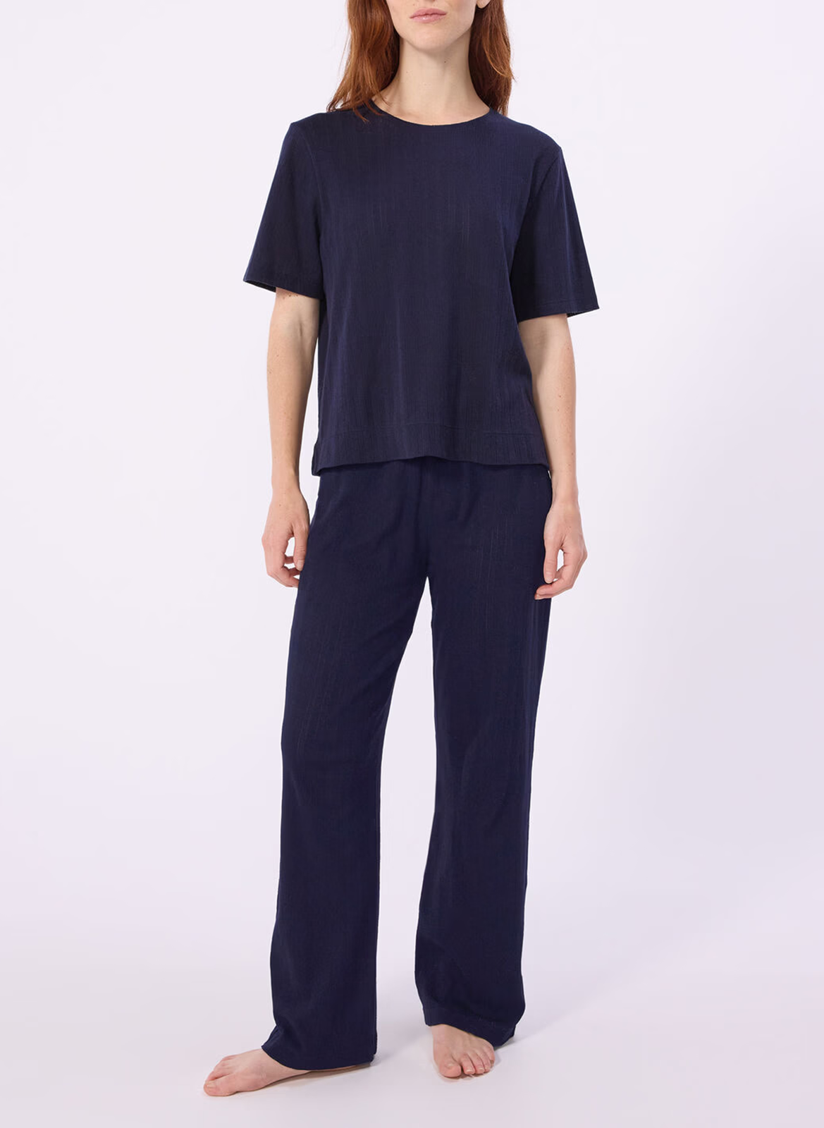 Pyjama droit en coton côtelé PETIT BATEAU Bleu