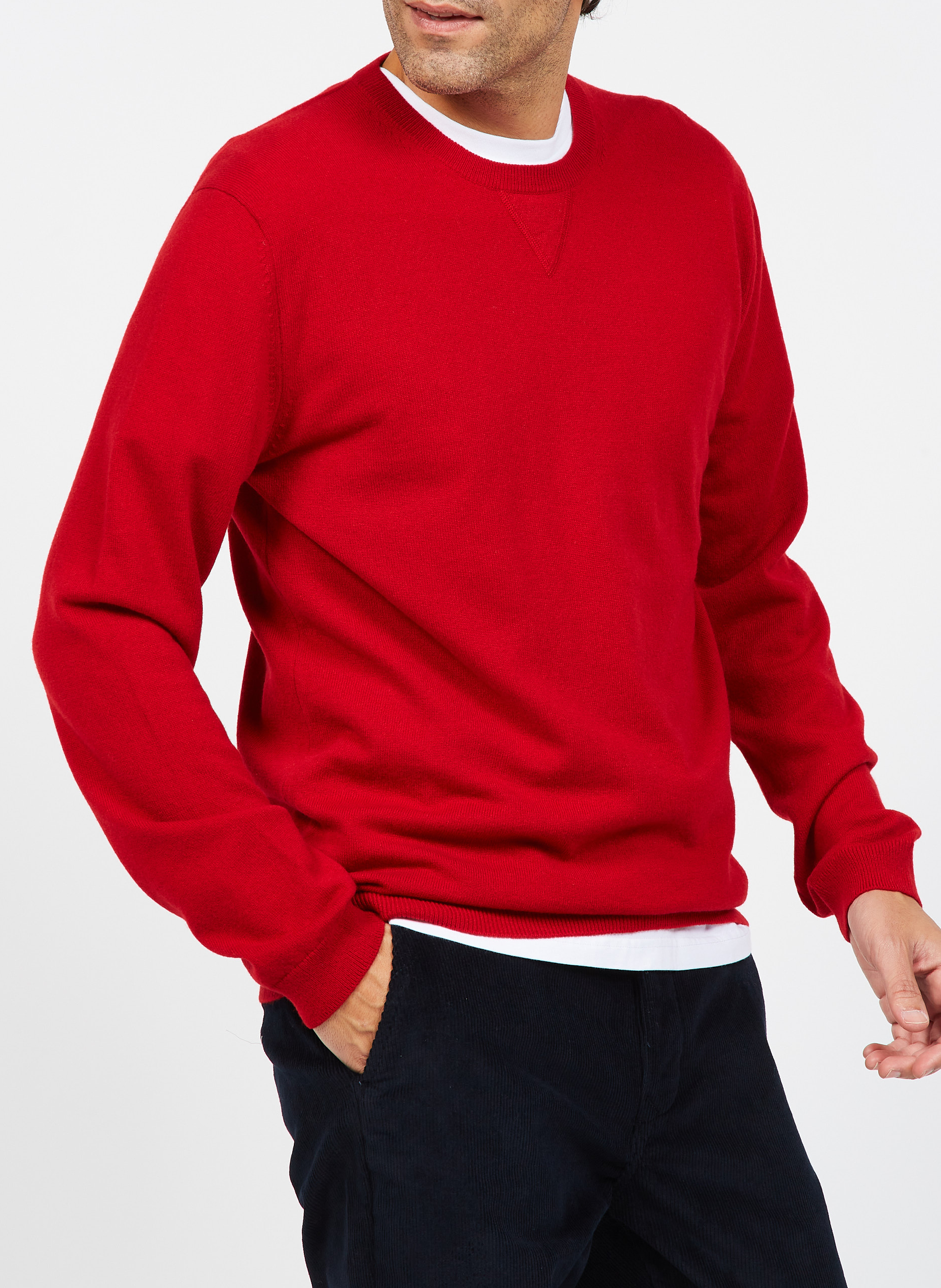 Kaschmirpullover mit Rundhalsausschnitt AU PRINTEMPS PARIS Rot