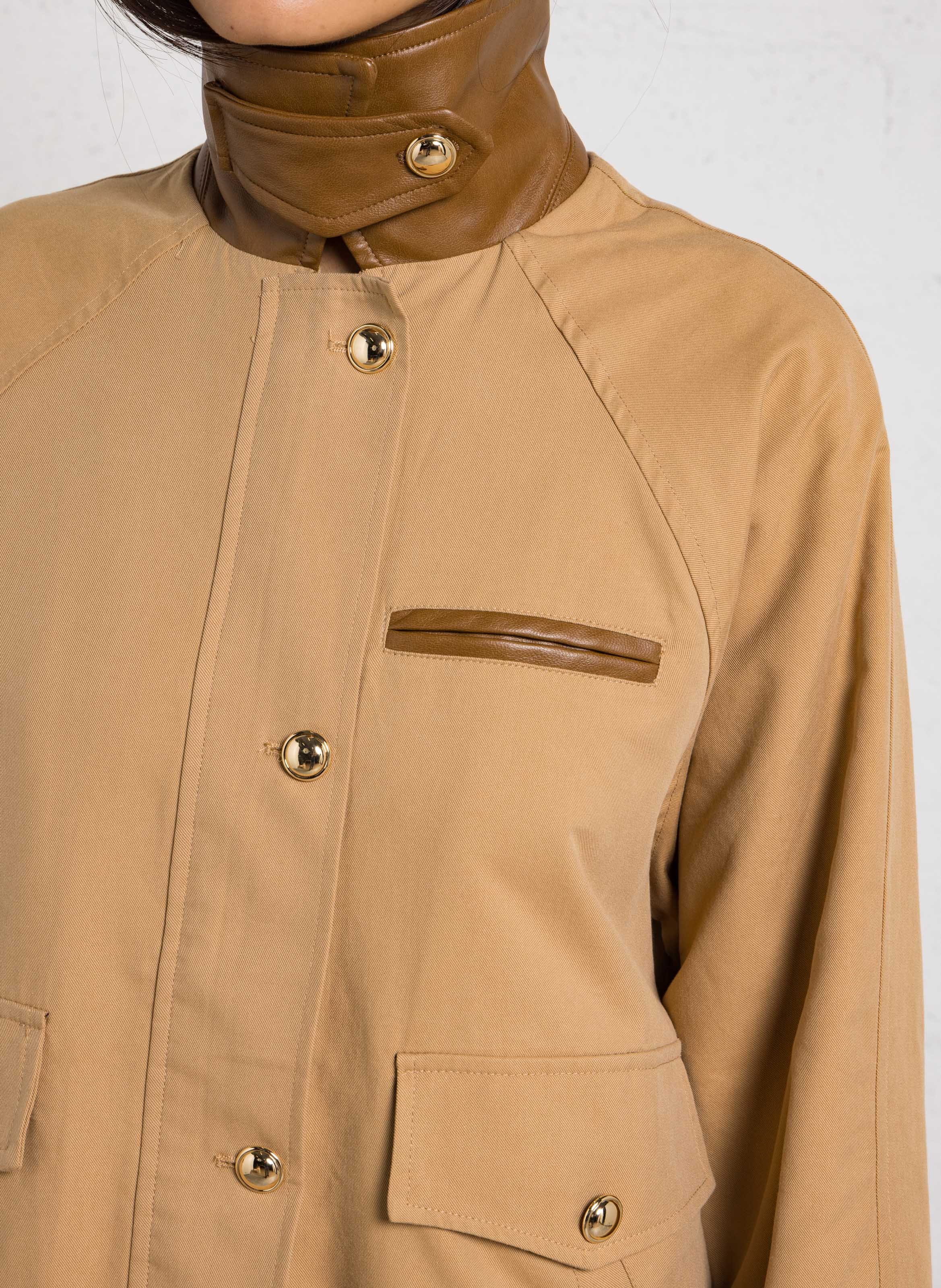 Veste ample en coton mélangé LA PETITE ETOILE Marron