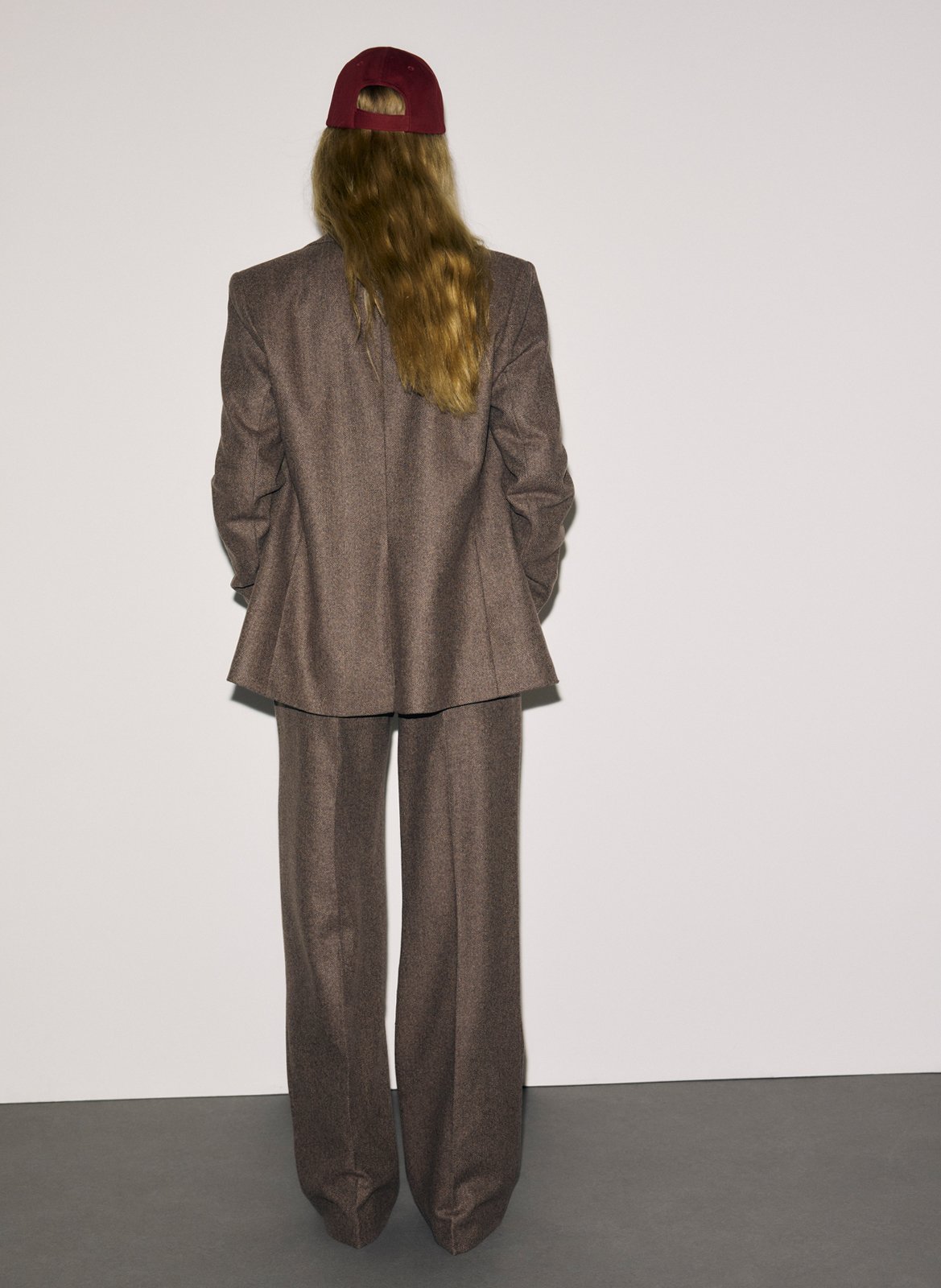 Pantalon large en laine mélangée GERARD DAREL Marron