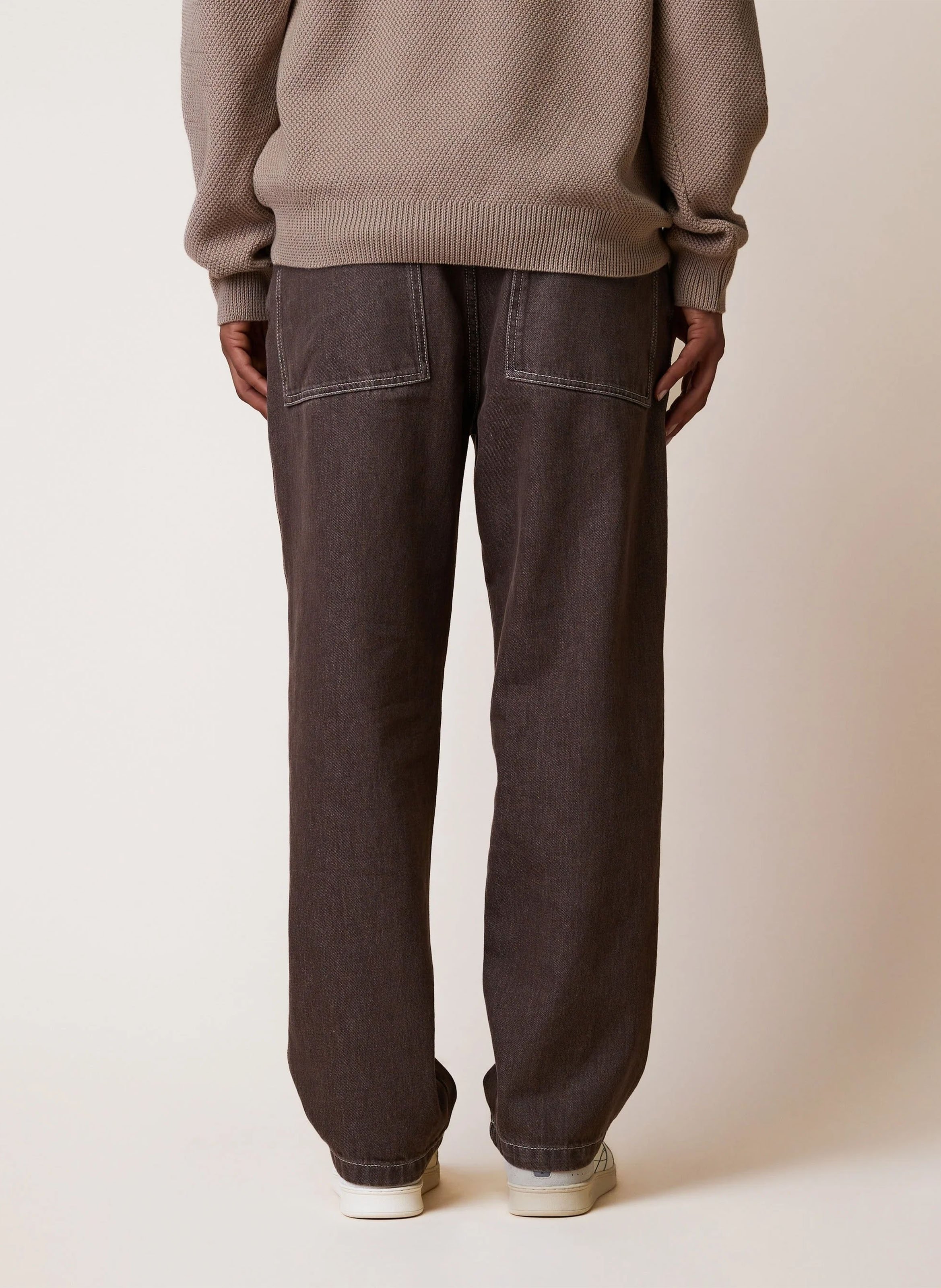 Straight-leg cotton jeans FAGUO Brown