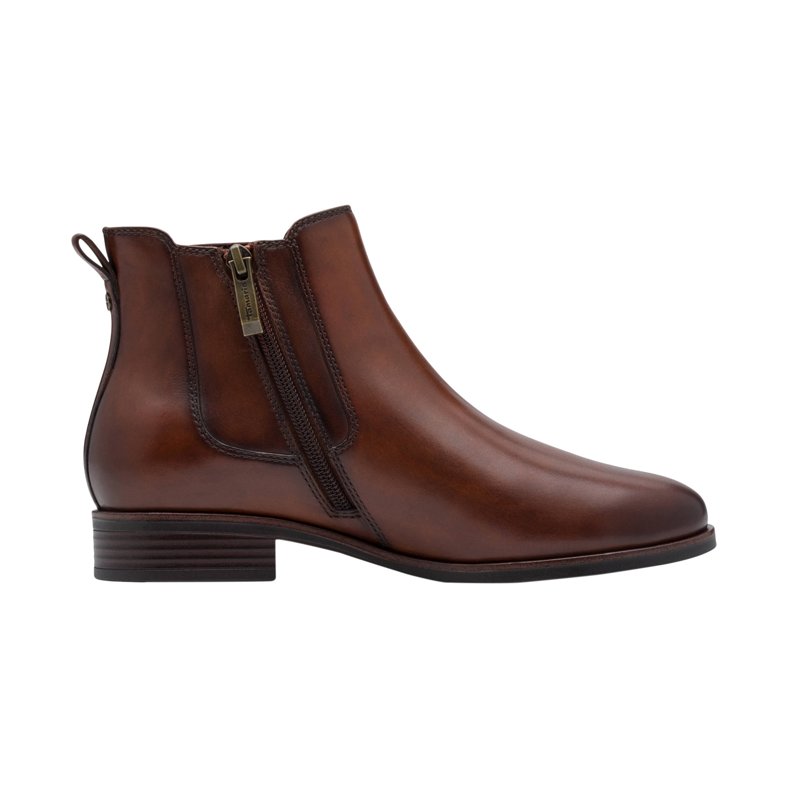 Leather ankle boots TAMARIS Brown