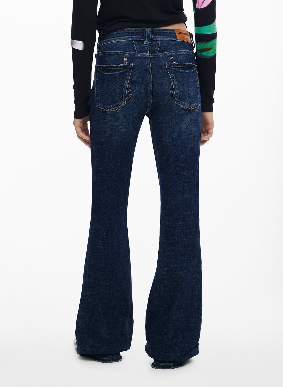 Charlotte cotton flared jeans DESIGUAL Blue