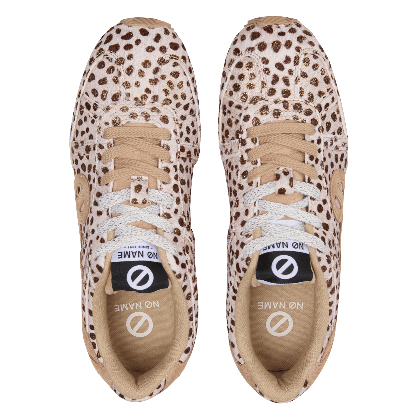 Niedrige Sneaker mit Print NO NAME Beige