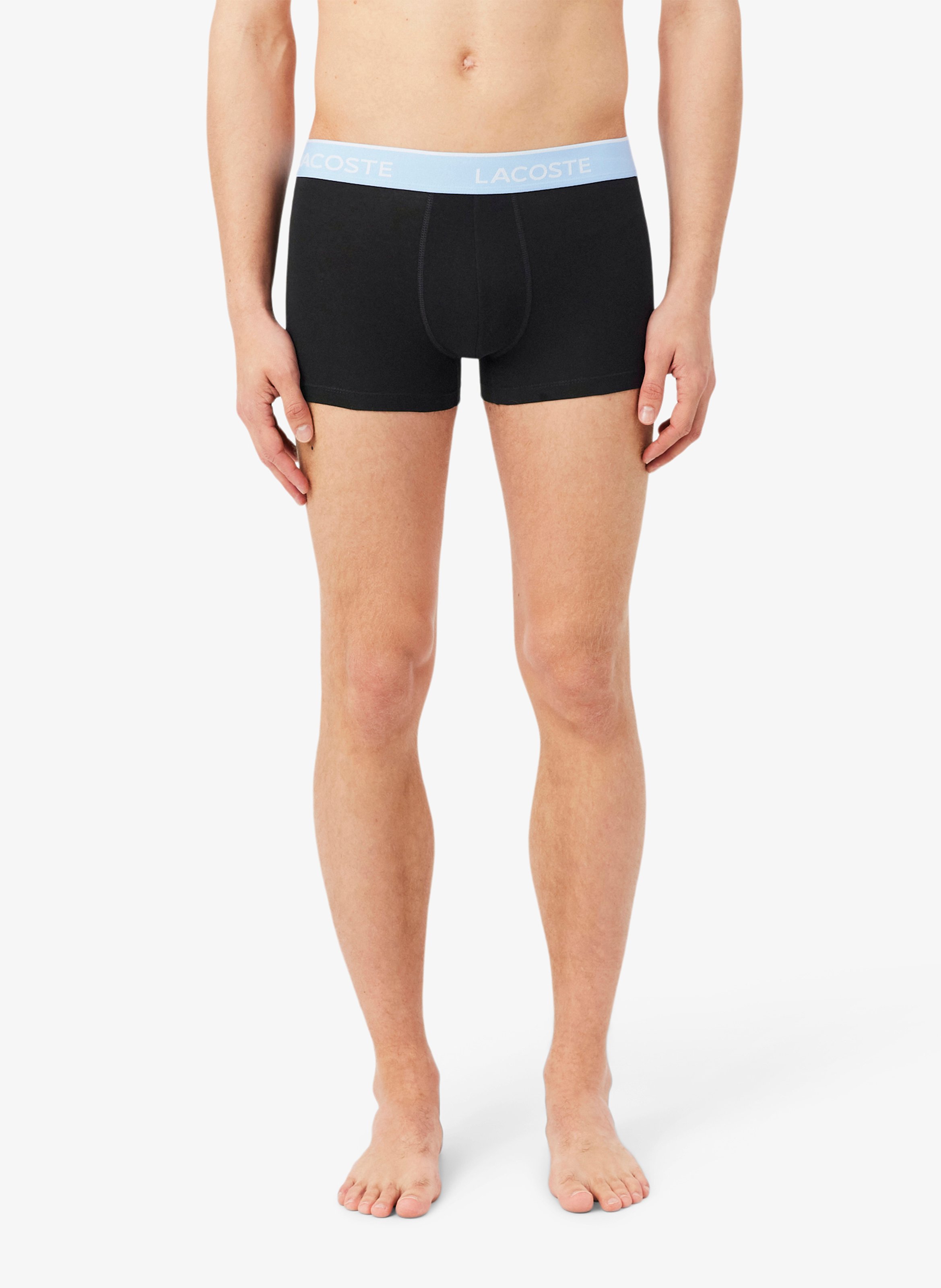 Pack of 3 cotton-blend trunks LACOSTE Black