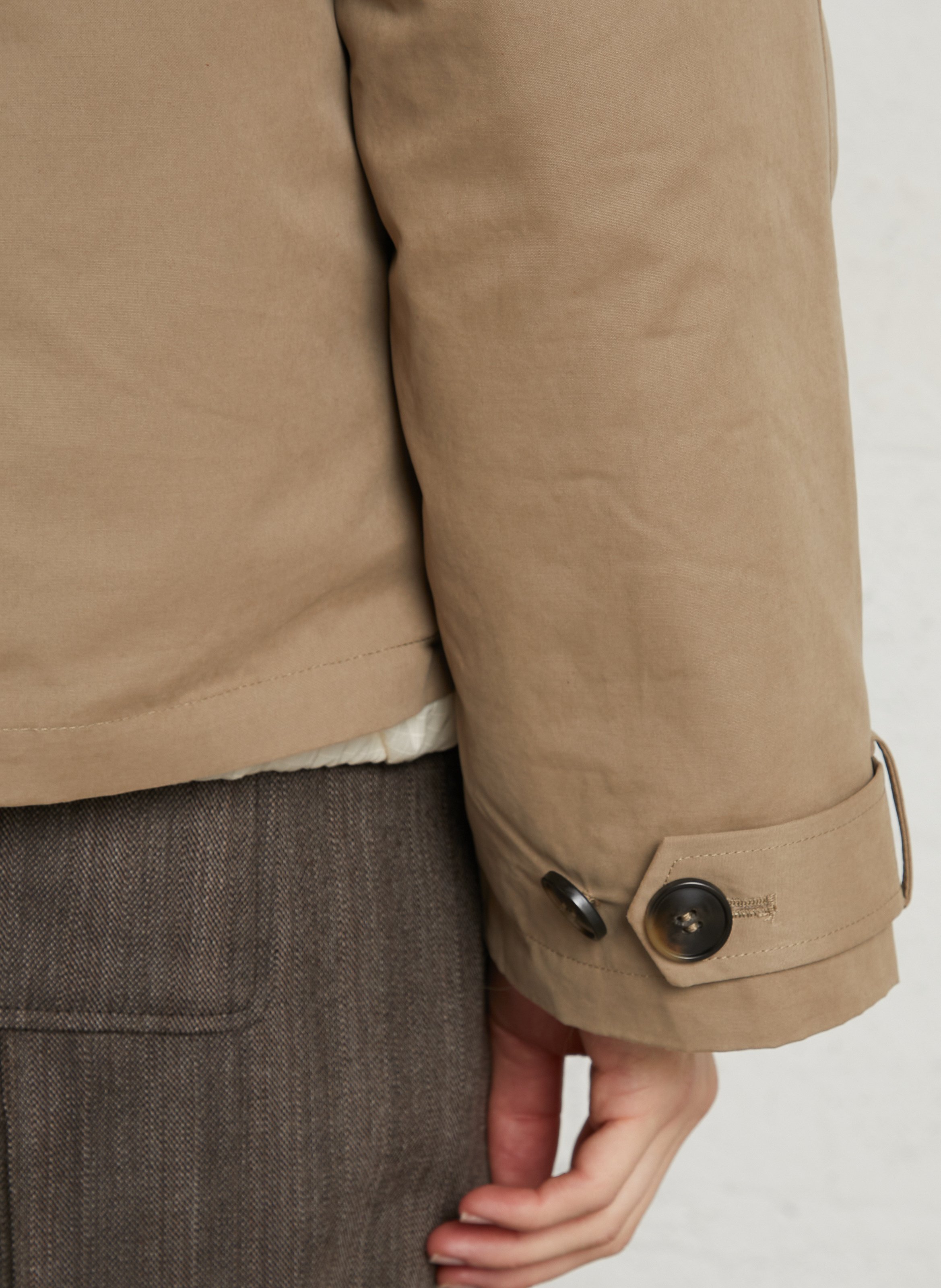 Recht jasje met klassieke kraag HARTFORD Beige