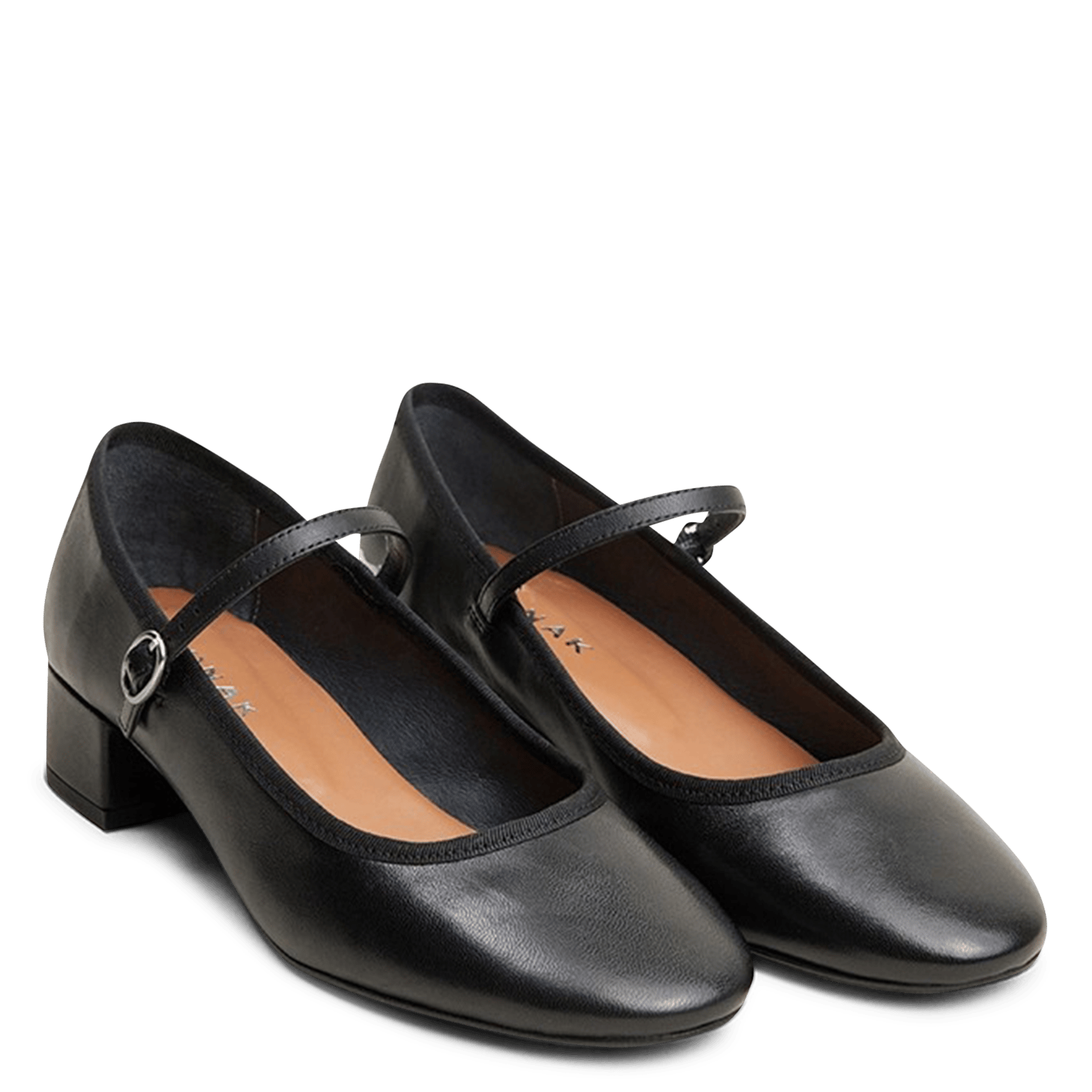 Low-heeled leather Mary Janes JONAK Black