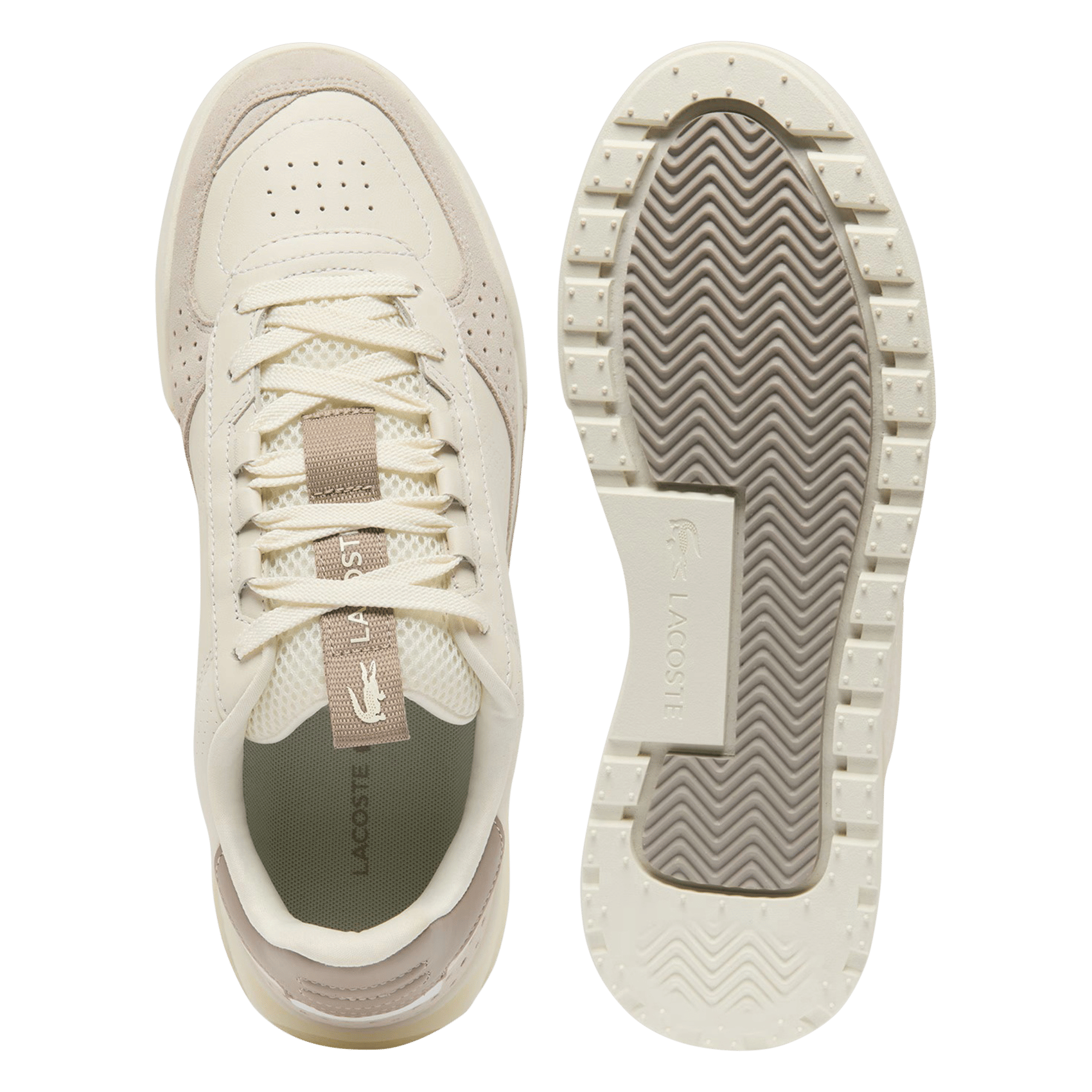 Baskets basses en cuir LACOSTE Blanc