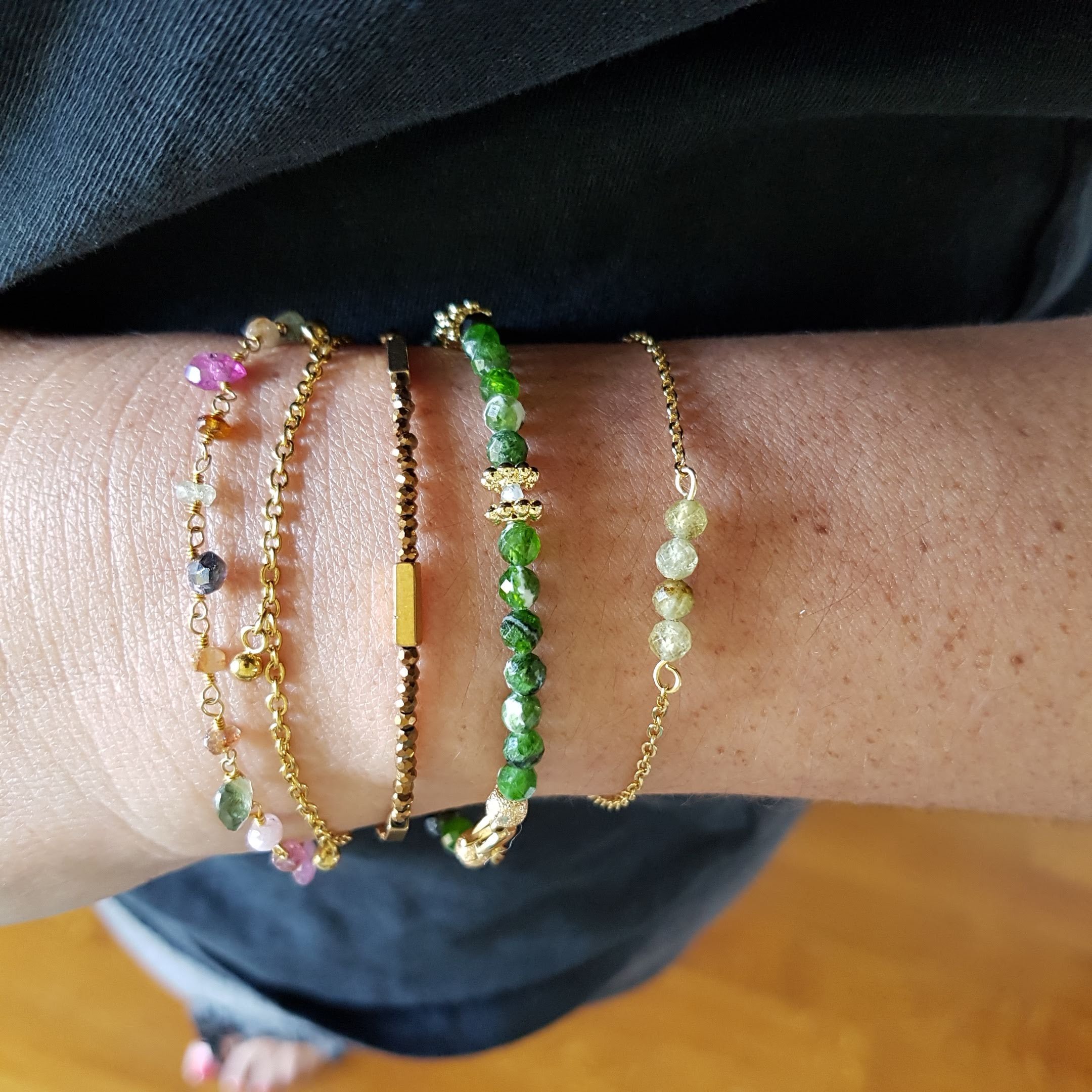 Diopside bracelet GINANDGER Blue