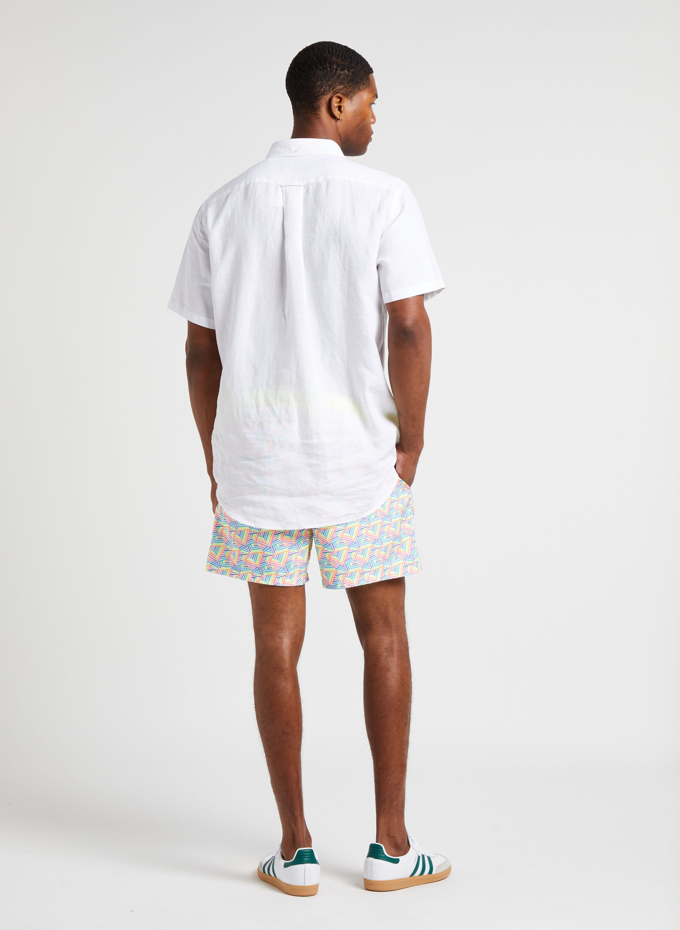 Printed Mixed fiber recycled fitted swimshorts GILI'S Multicolored