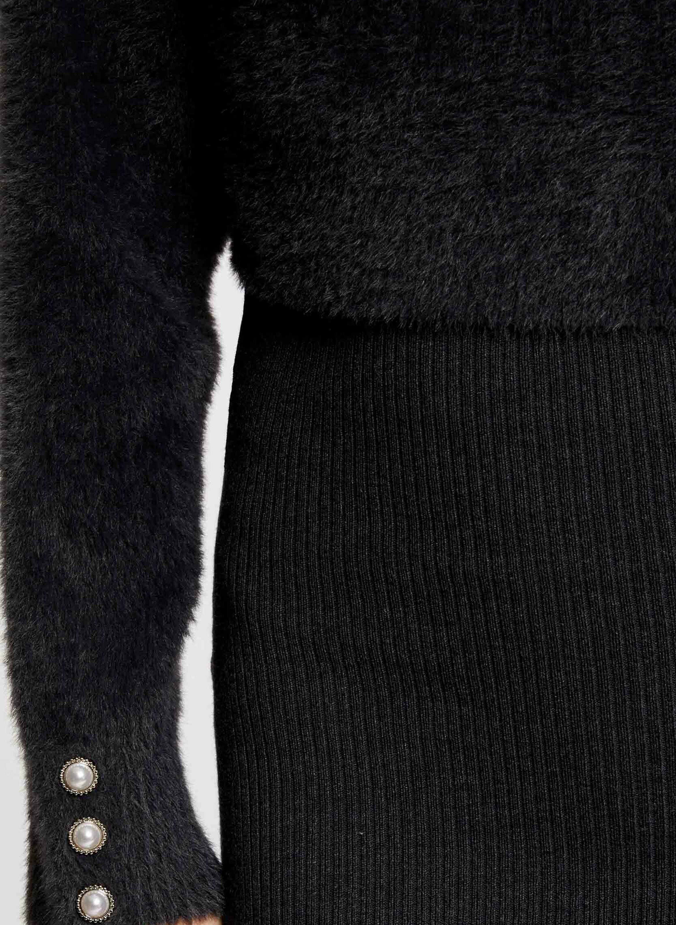 Halflange jurk met ronde hals MORGAN Grijs