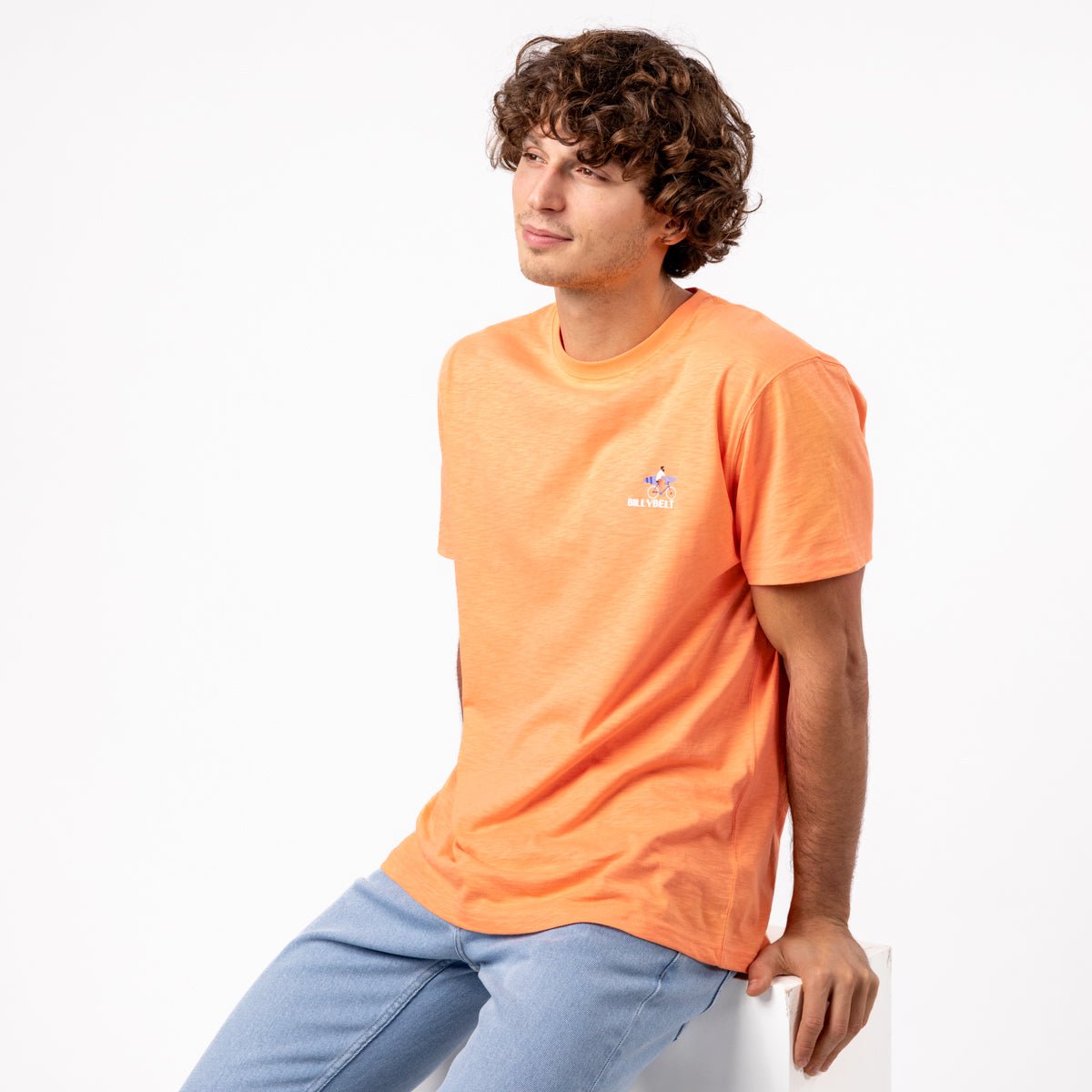 Organic cotton vintage T-shirt BILLYBELT Orange