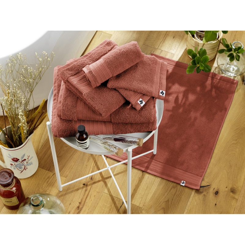 100% combed cotton hand towel L'EFFET PAPILLON Red