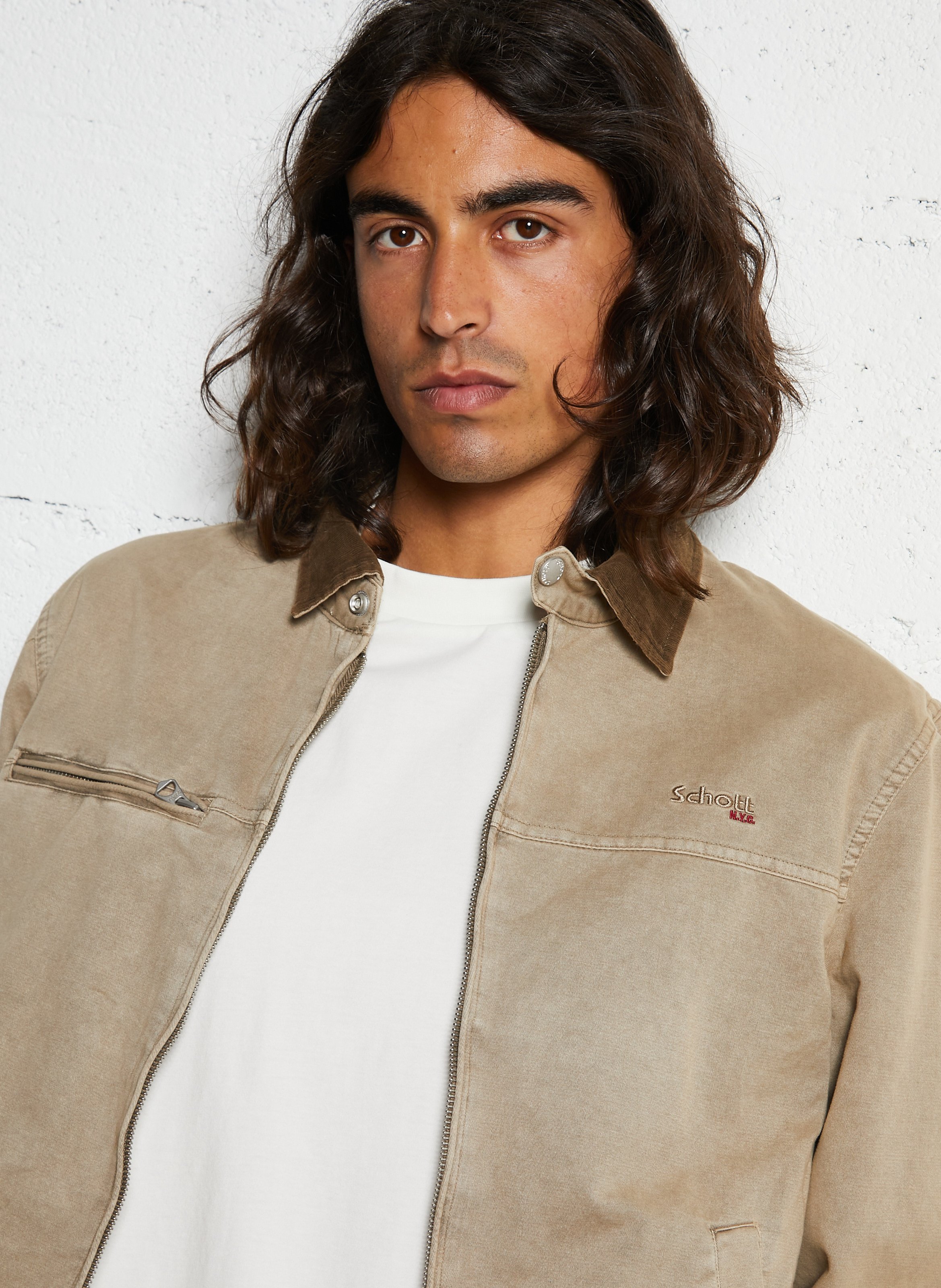 Beschichtete Jacke SCHOTT Beige