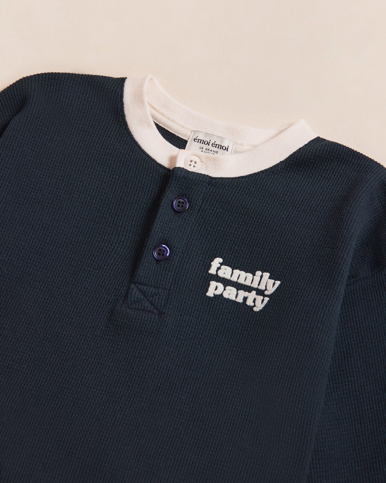 The family party organic honeycomb cotton pajama EMOI EMOI Blue