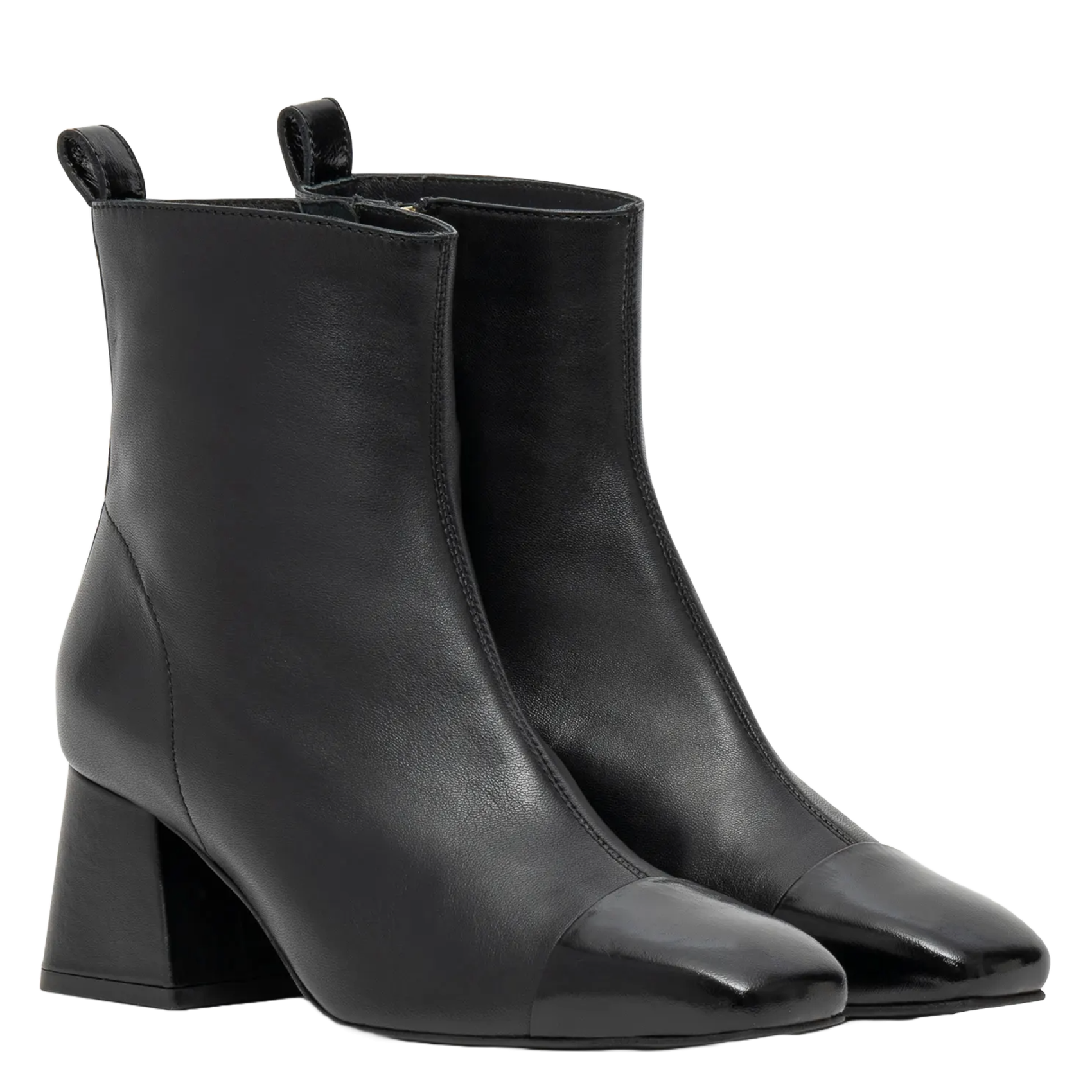 Bottines à talons en cuir BOCAGE Noir