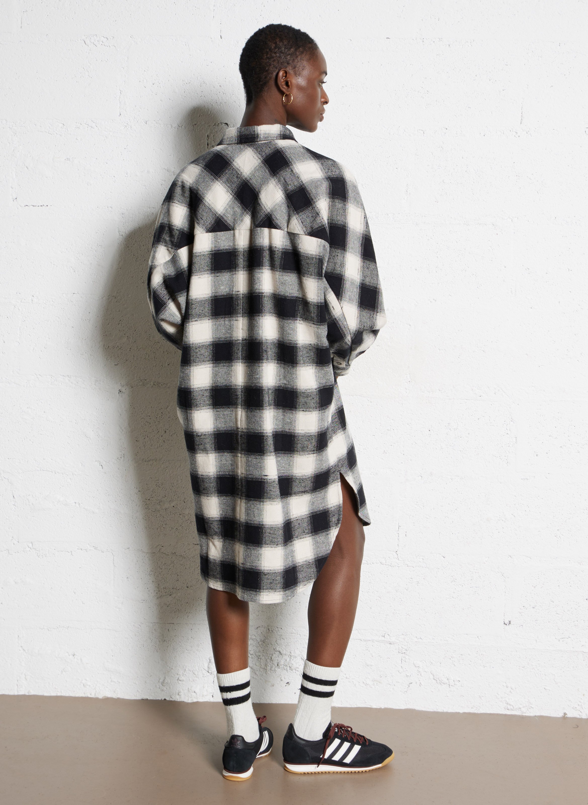 Katoenen overhemdjurk BELLEROSE Groen