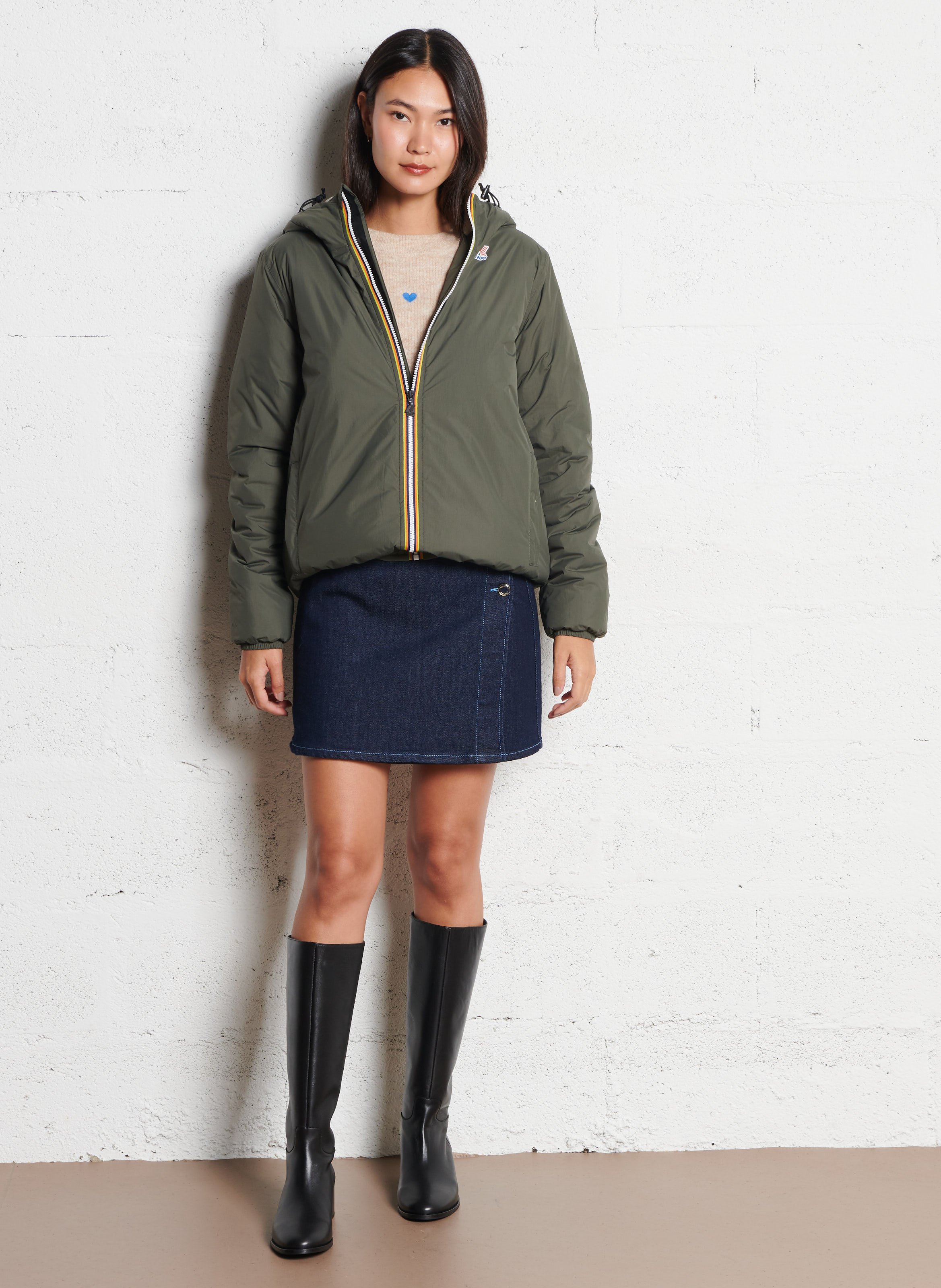 Daunenjacke mit Stehkragen K-WAY Grun