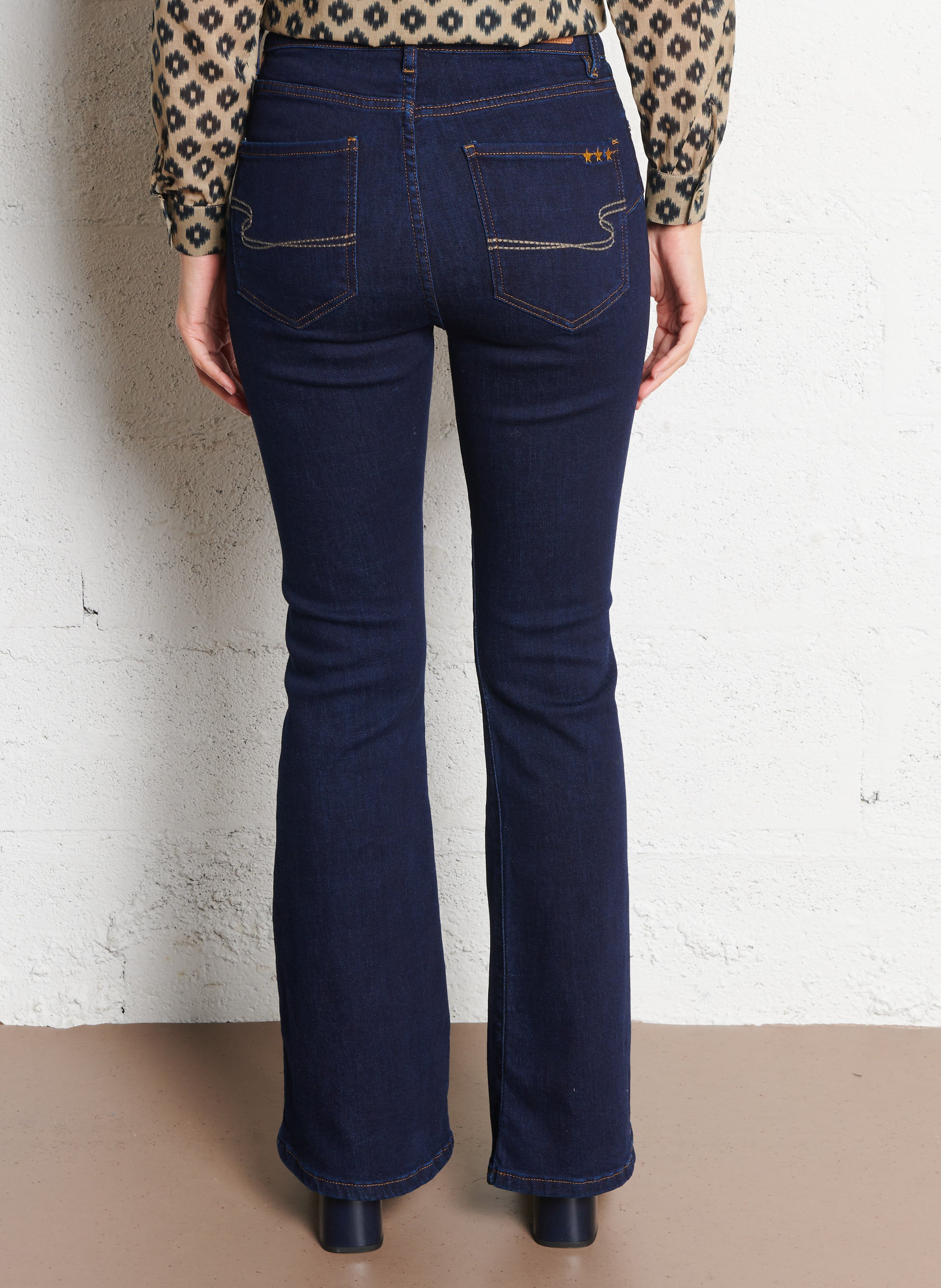 Jean boot-cut en coton mélangé SUD EXPRESS Bleu