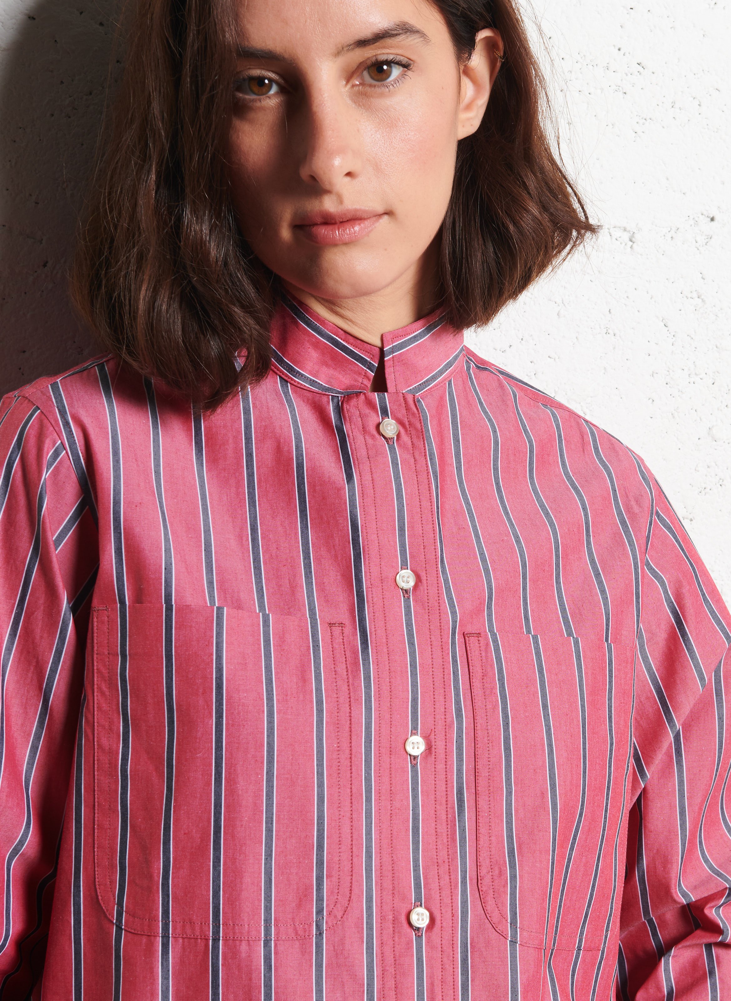 Capri plain oversized shirt LEON & HARPER Pink