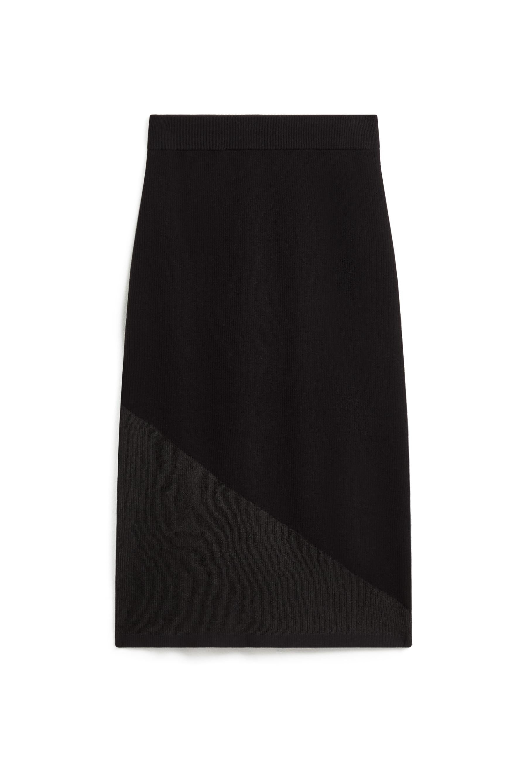Wool bi-material long skirt RODIER Black