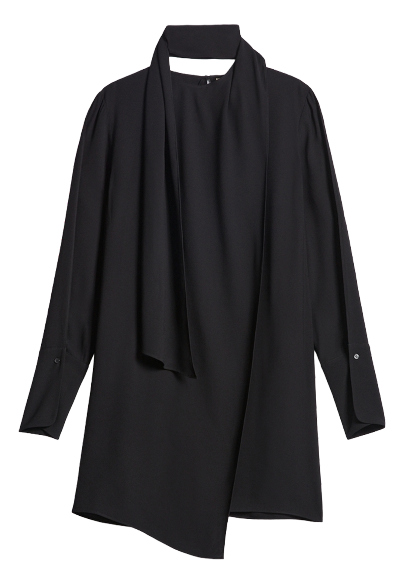 Korte jurk met strikkraag VANESSA BRUNO Zwart