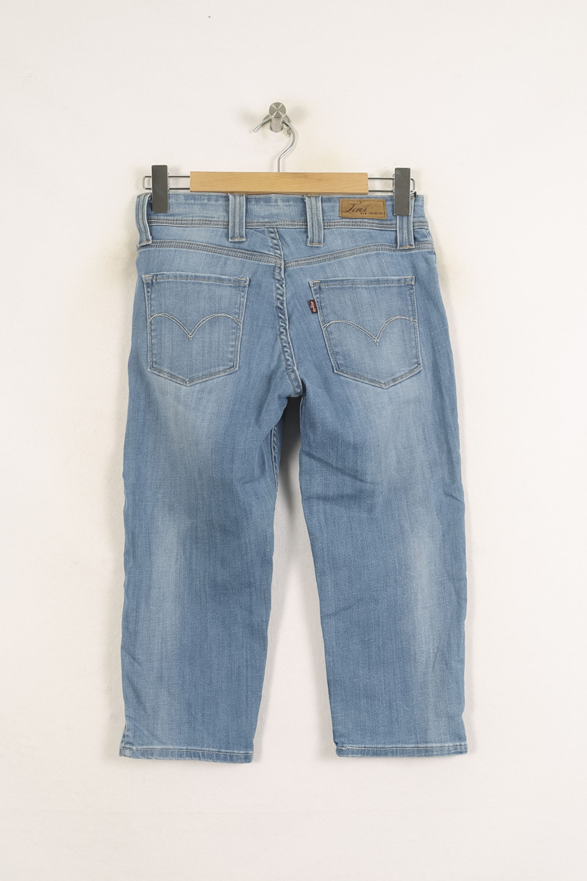 Cropped slim jeans with studs LEVI'S - Seconde main Blue