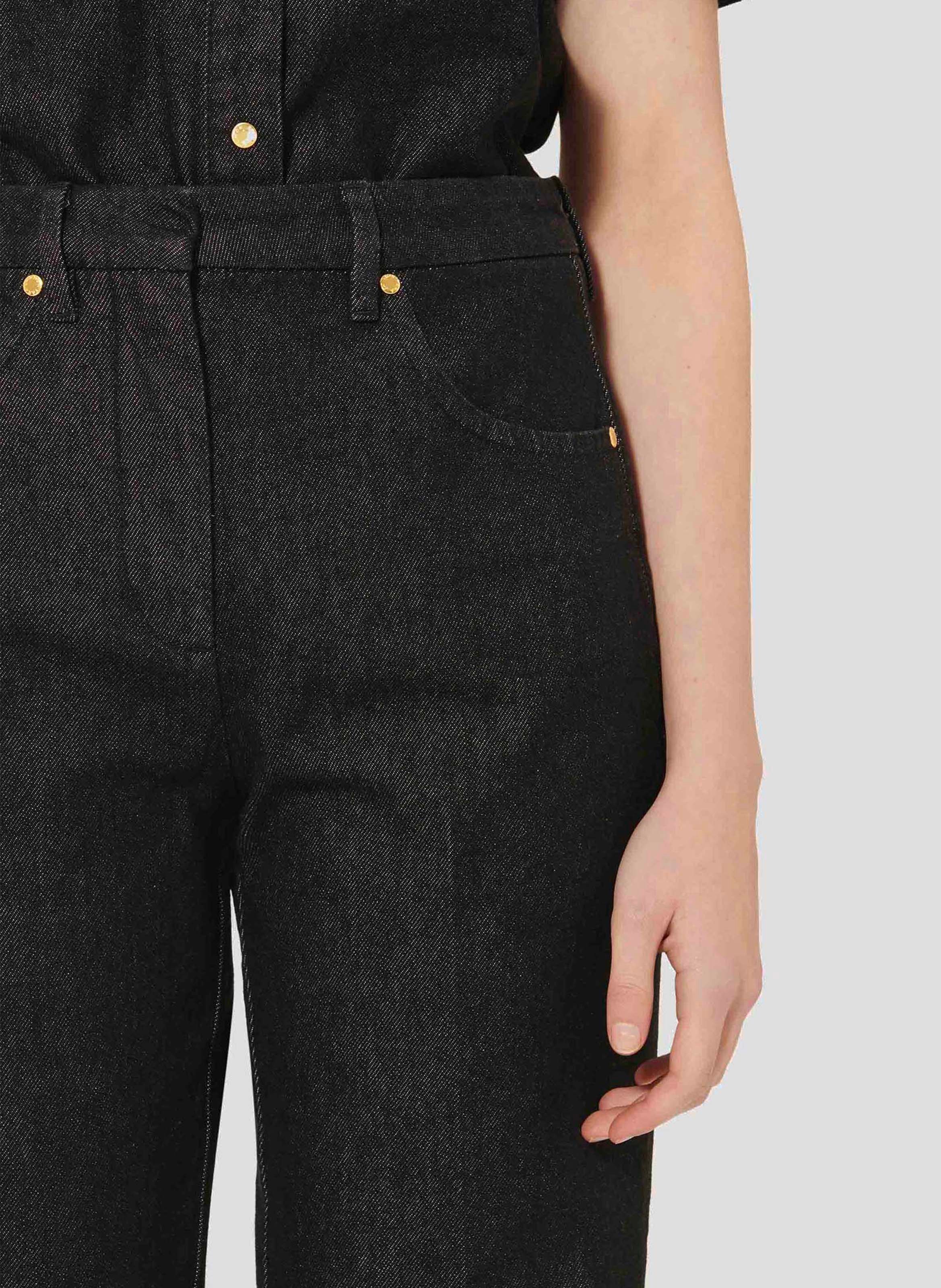 Jean droit en coton TARA JARMON Noir