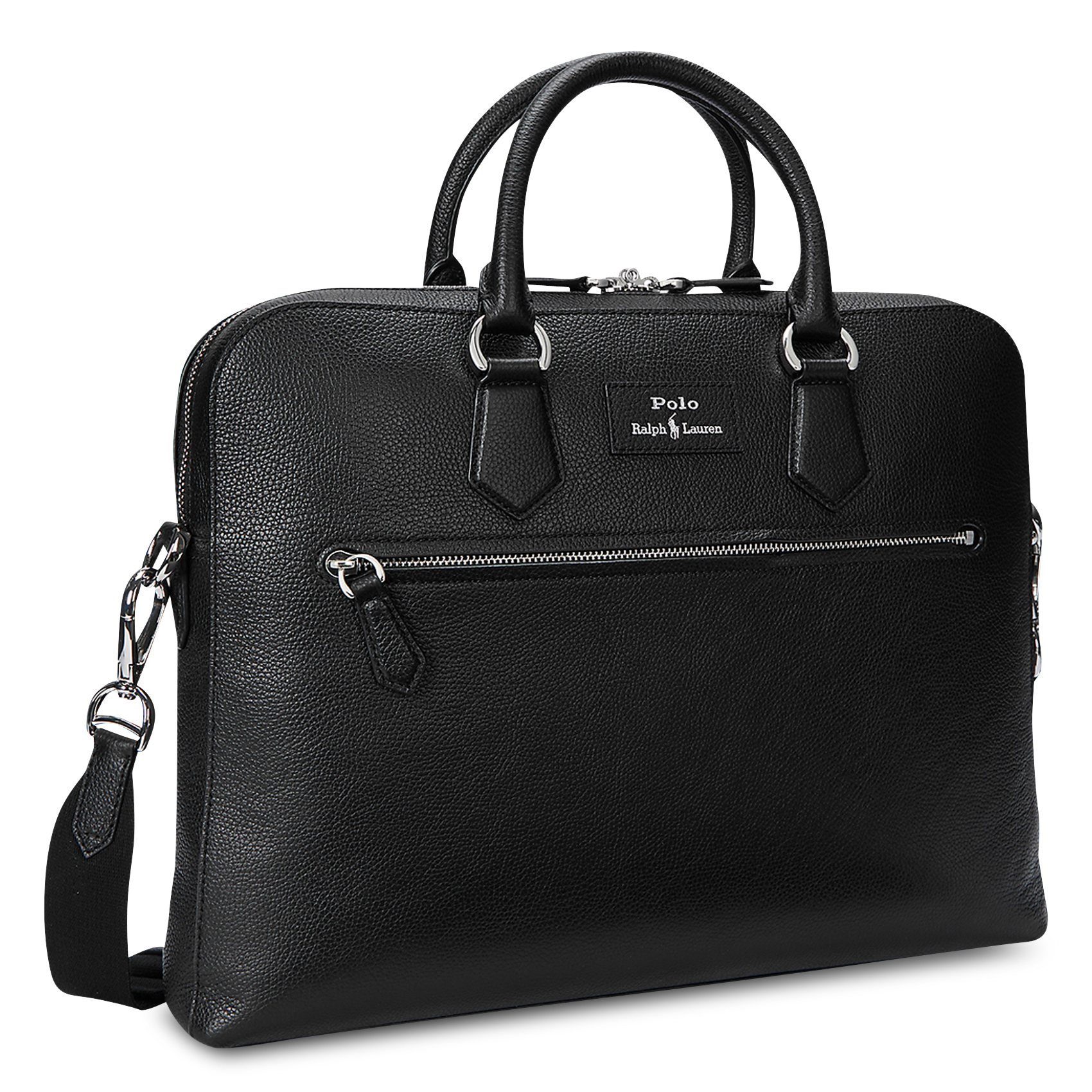 Porte-documents en cuir grainé POLO RALPH LAUREN Noir