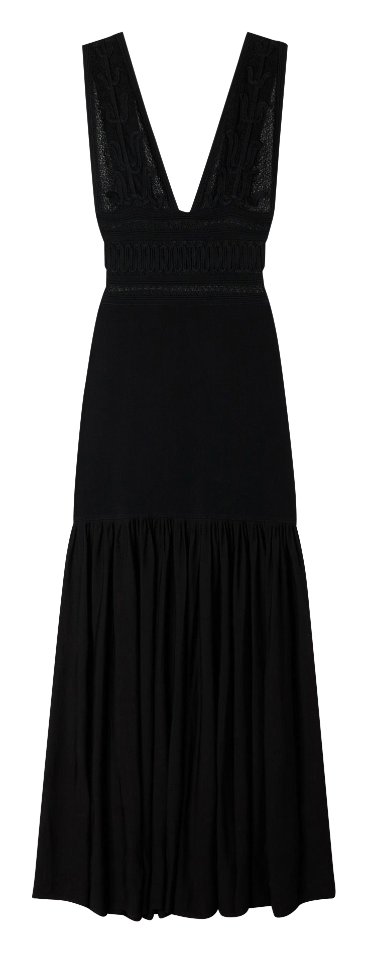 Robe midi décolleté v SANDRO Noir