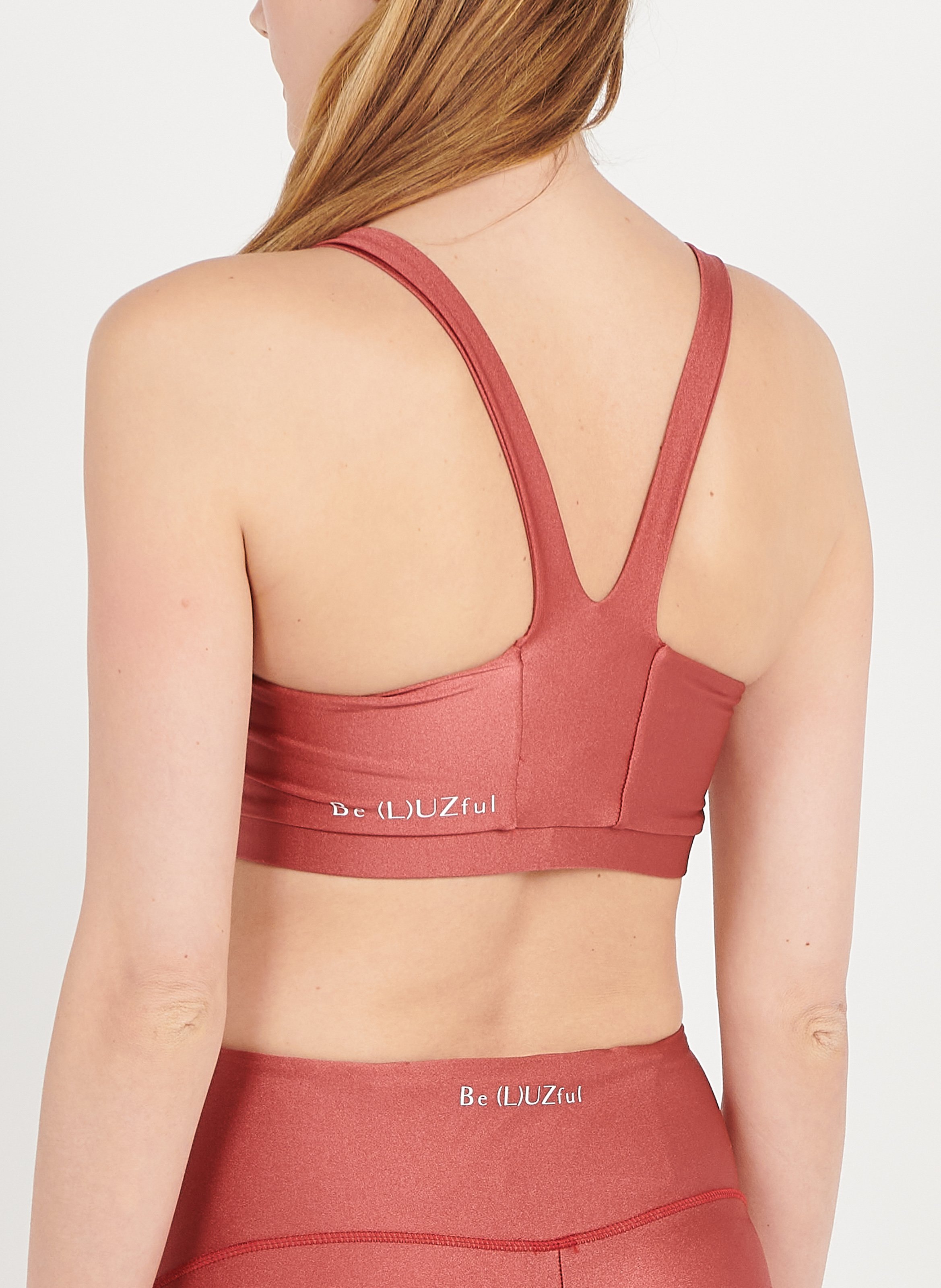 Round-neck backless sports bra LUZ COLLECTIONS Red
