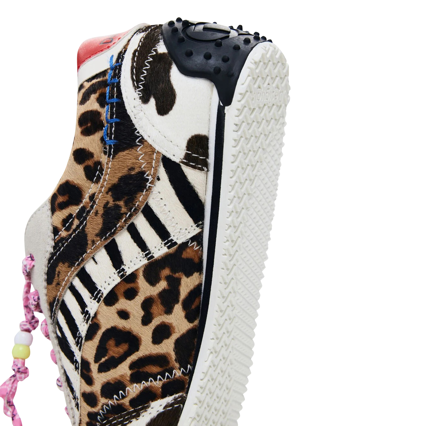 Niedrige Ledersneaker mit Print DESIGUAL Schwarz