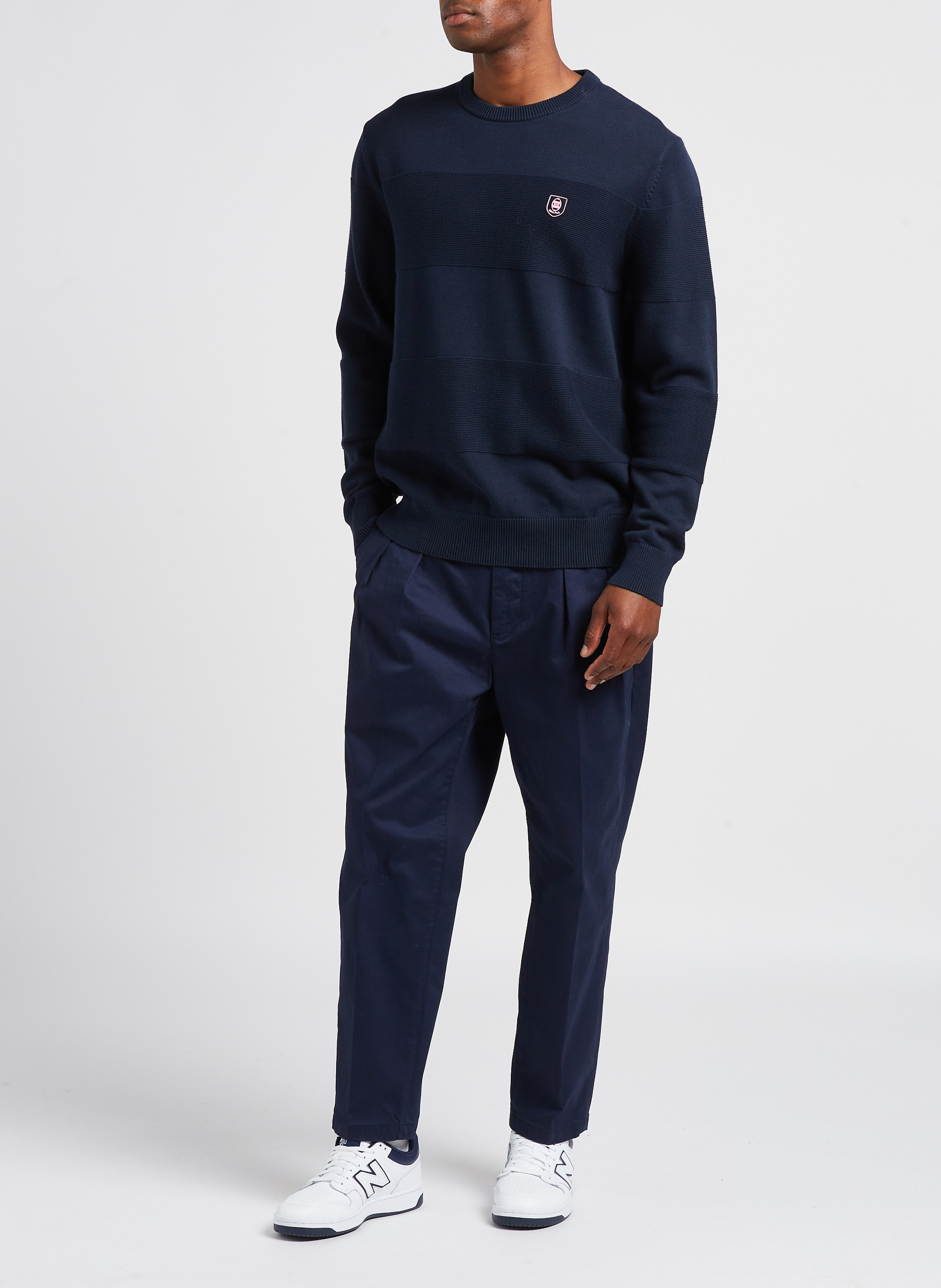 Pantalon droit en coton bio mélangé  SCOTCH AND SODA Bleu