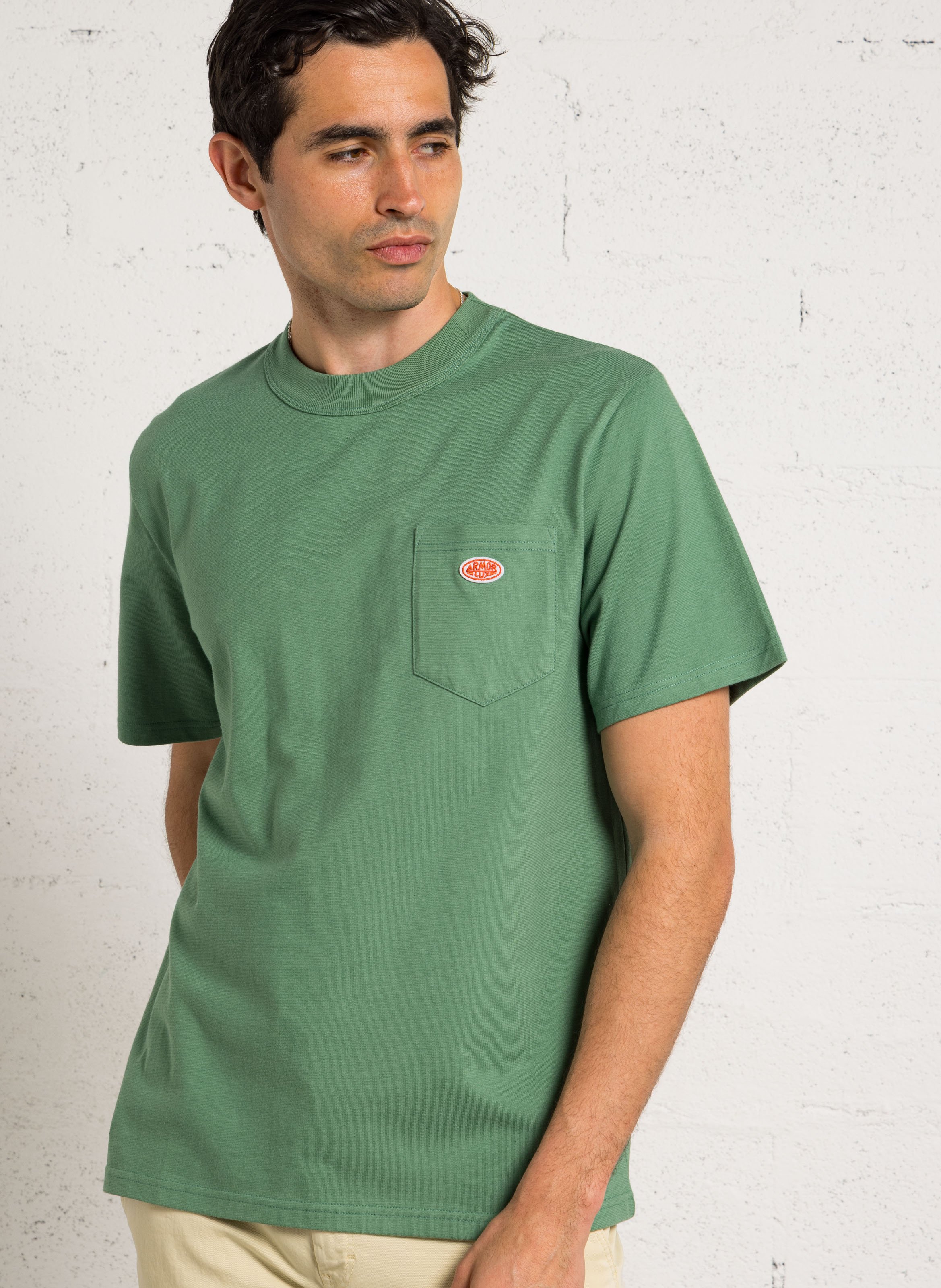 Tee-shirt droit en coton bio  ARMOR LUX Vert